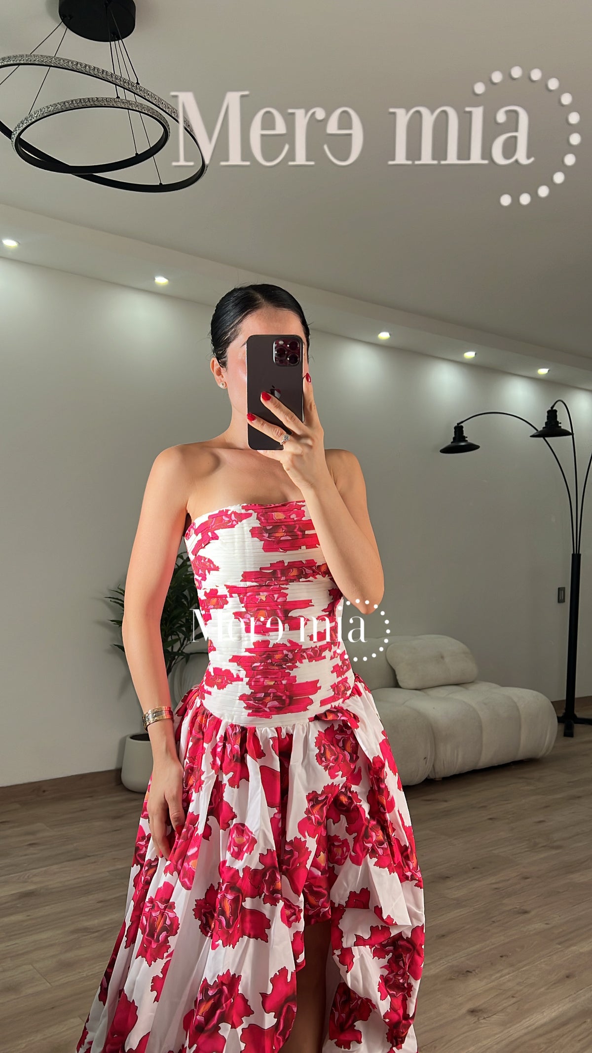 Vestido plisados flores az