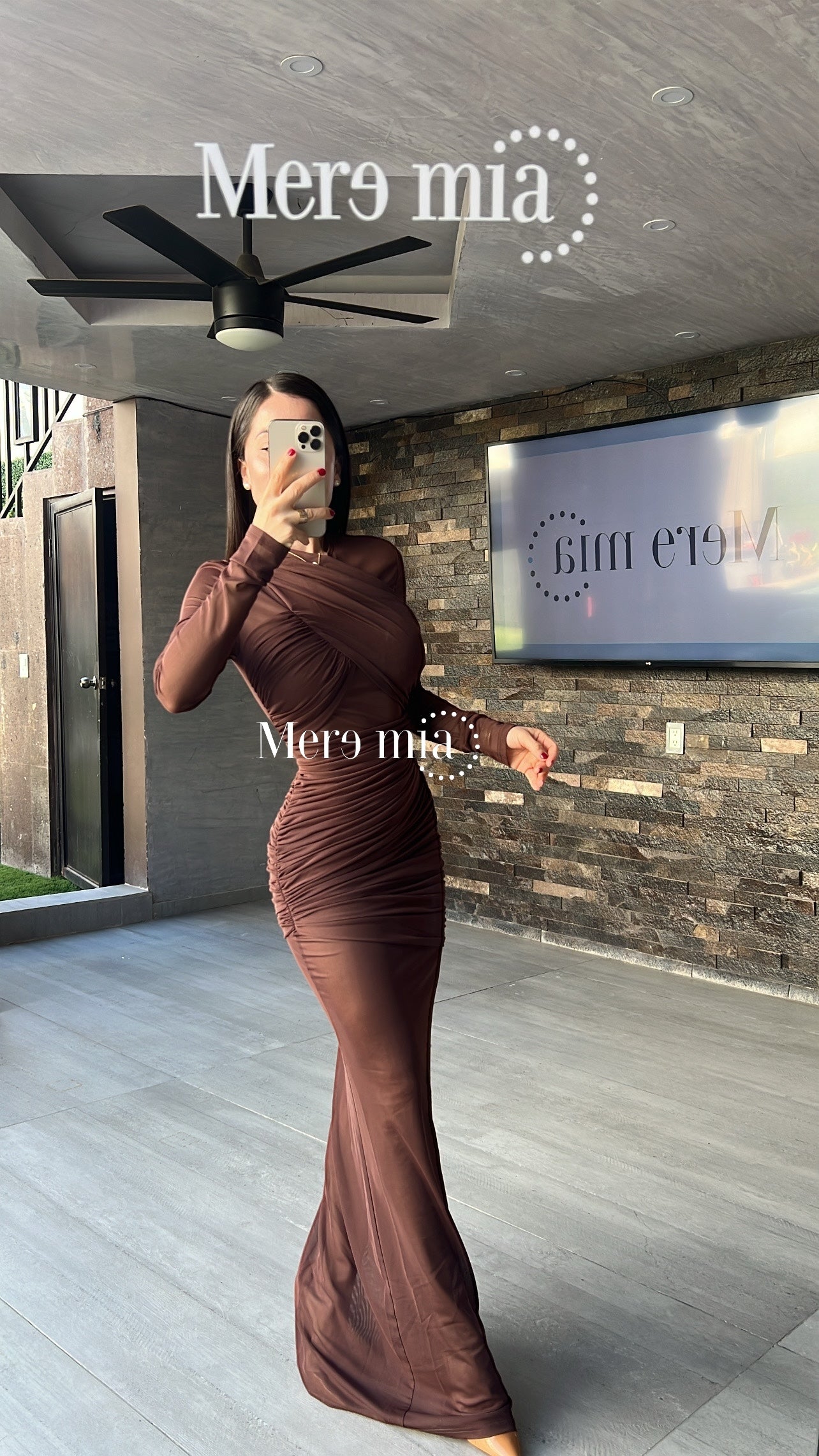 Vestido malla plisado