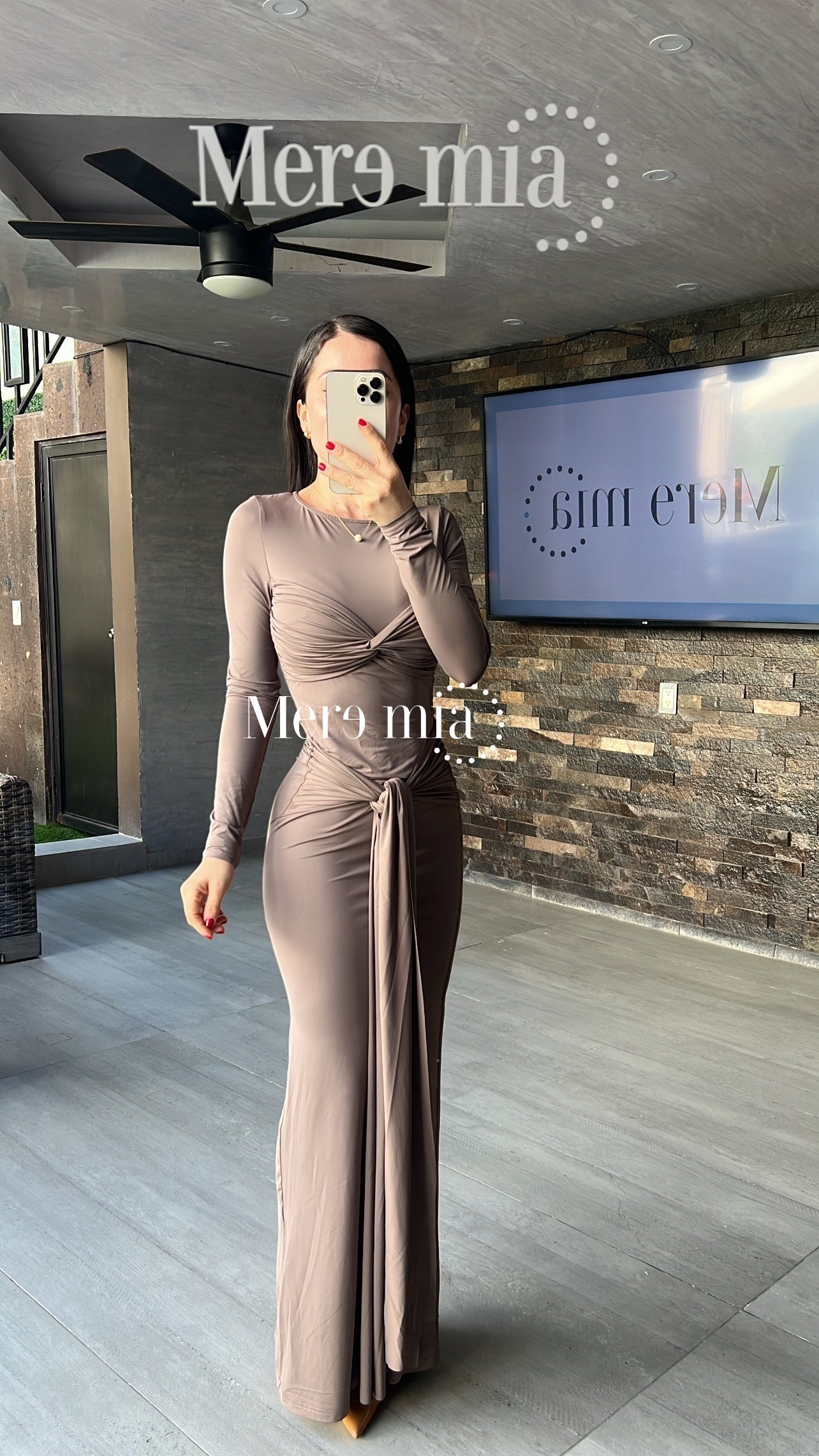 Vestido moka nudo