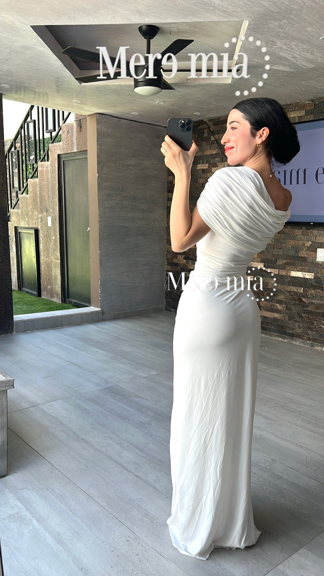 Vestido plisado nudo