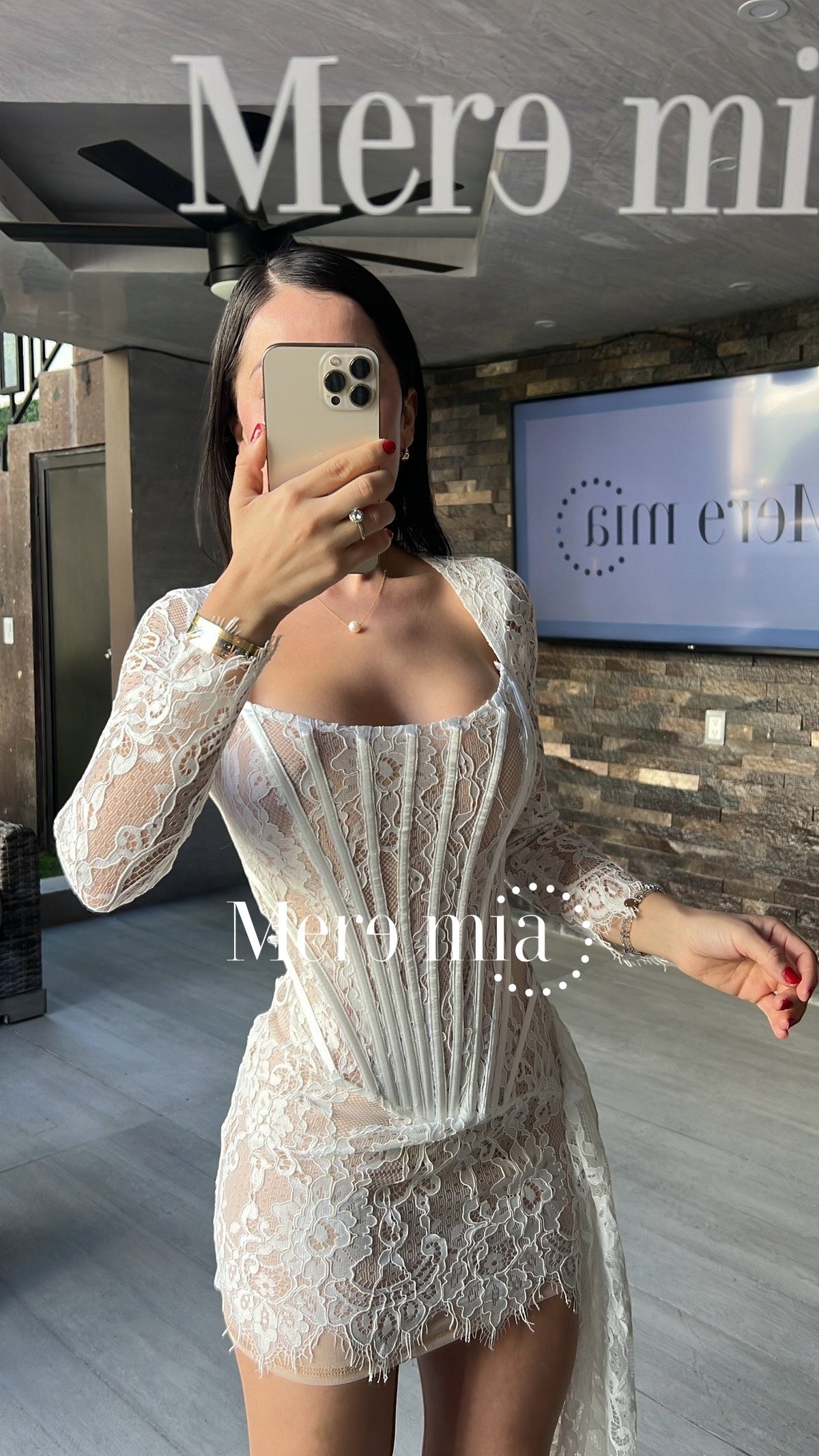 Vestido negro encaje ml