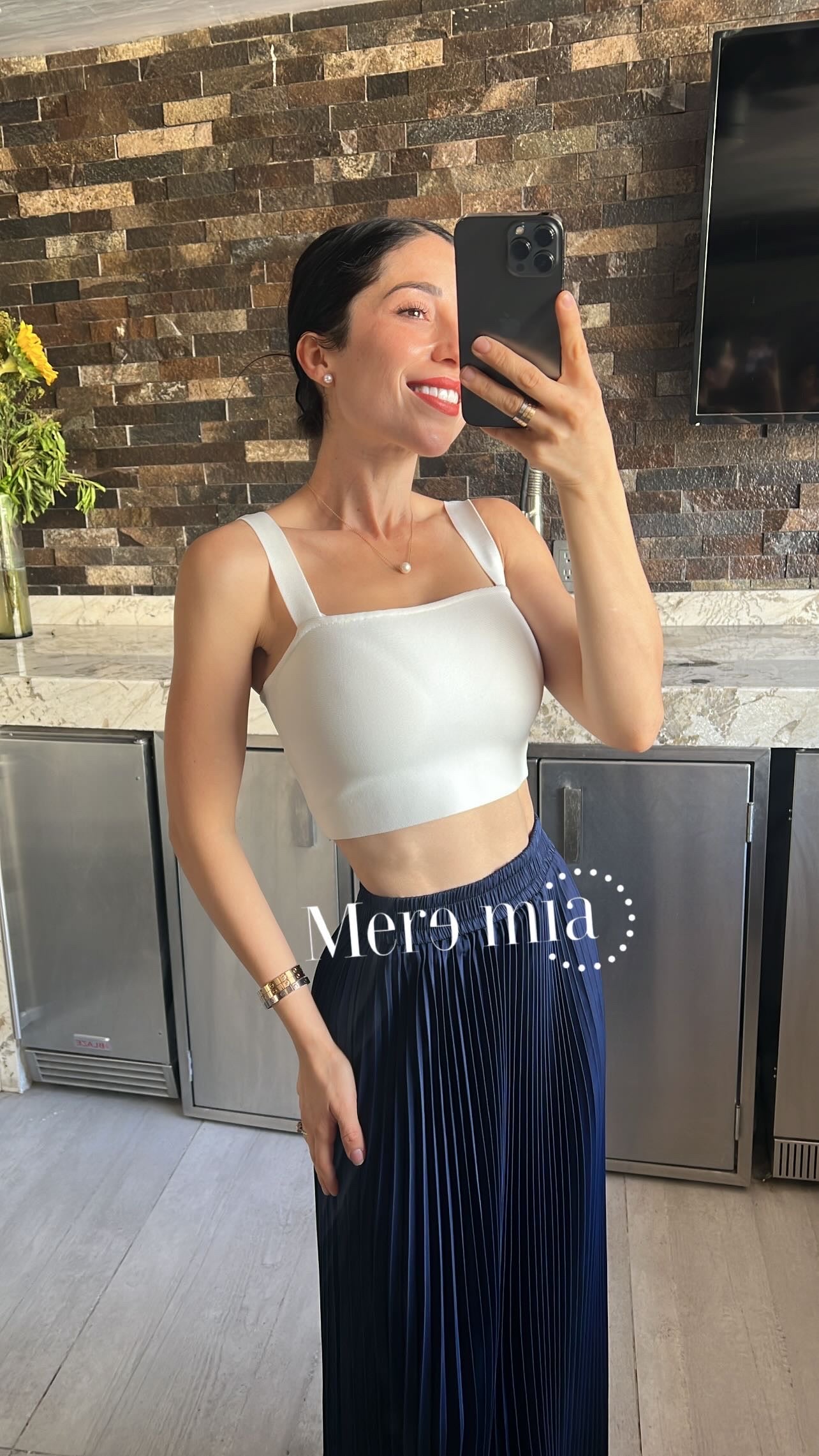 Falda plisada stretch