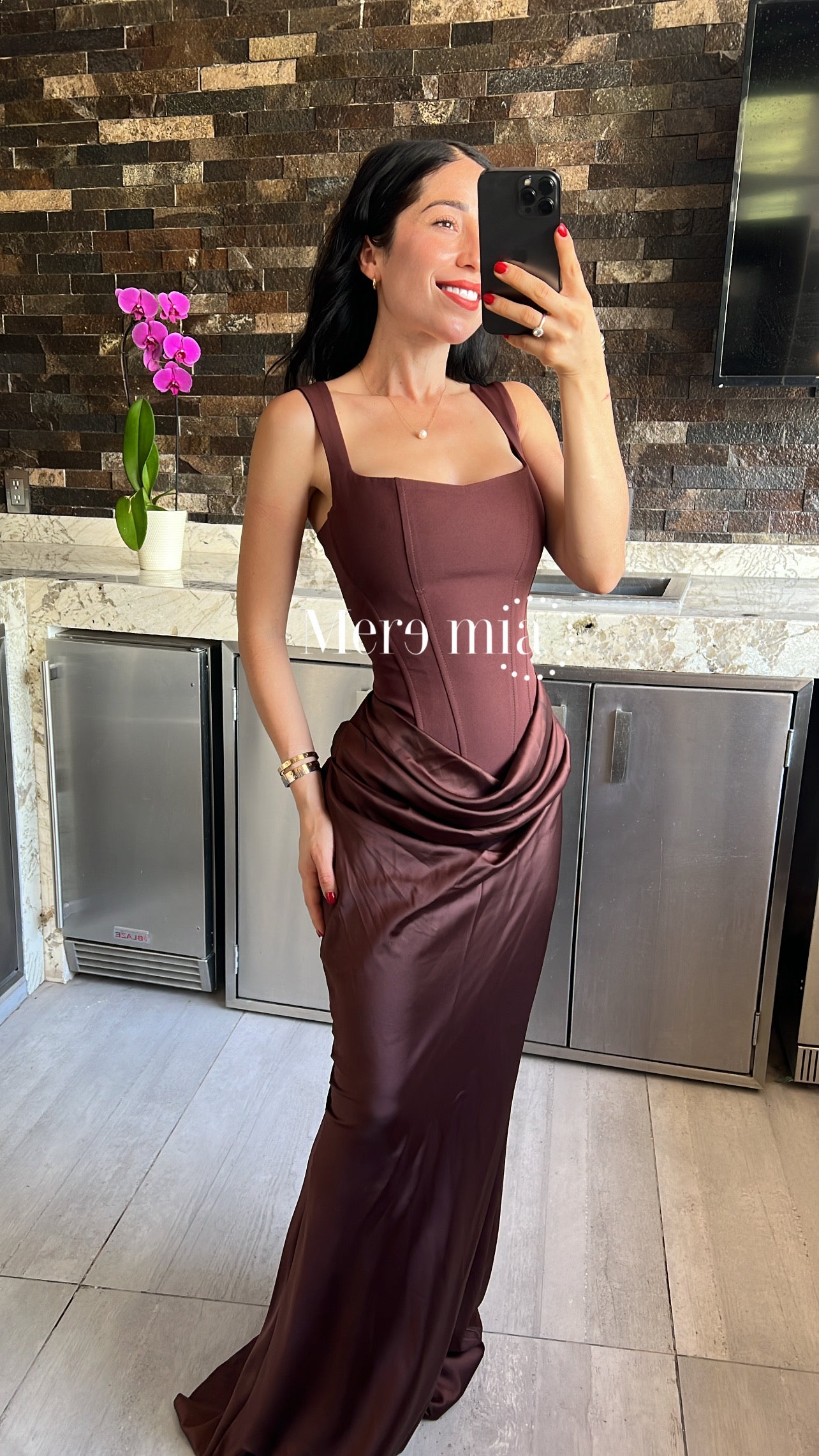 Vestido sat abajo plisado