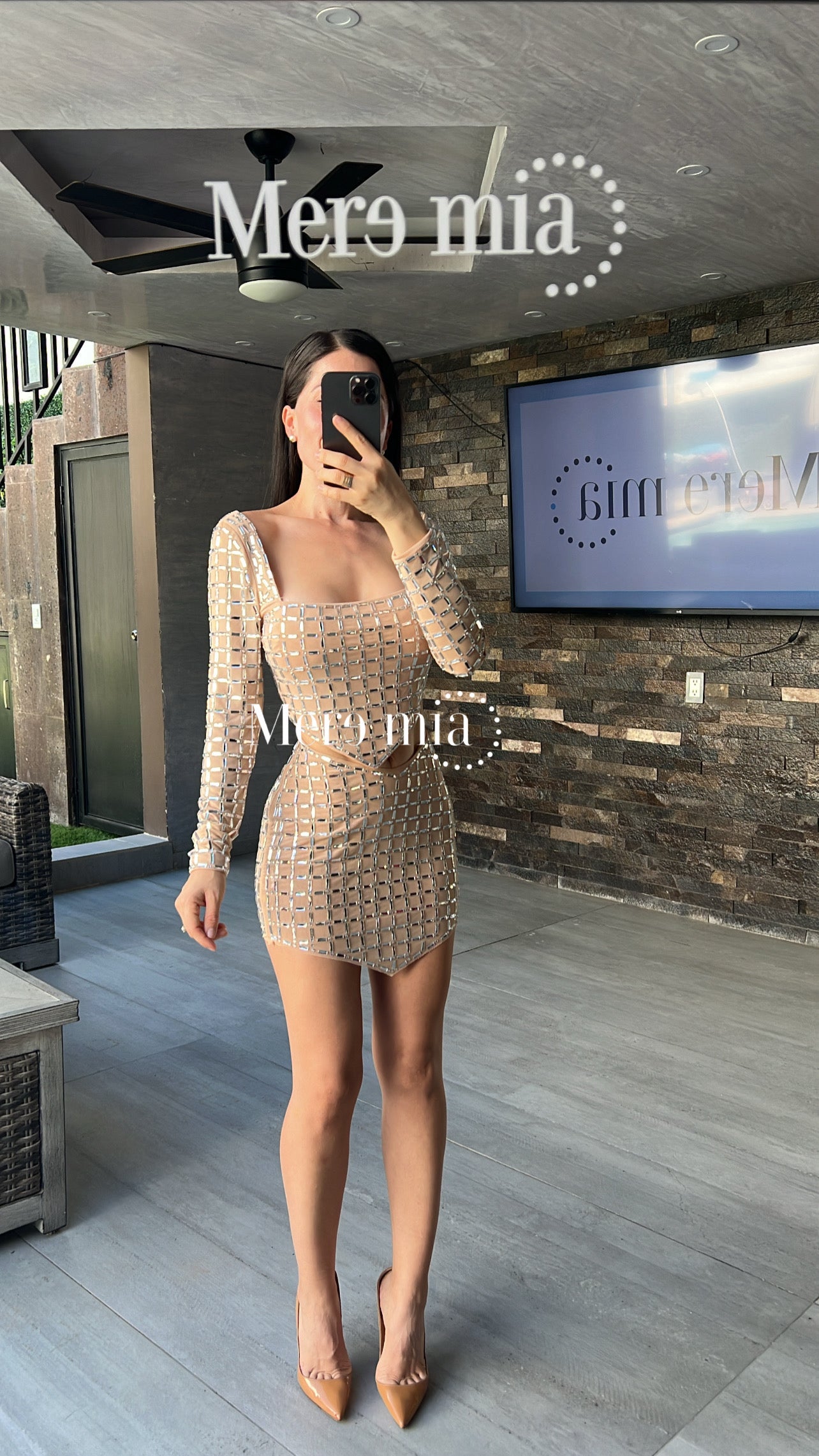 Conjunto nude rect