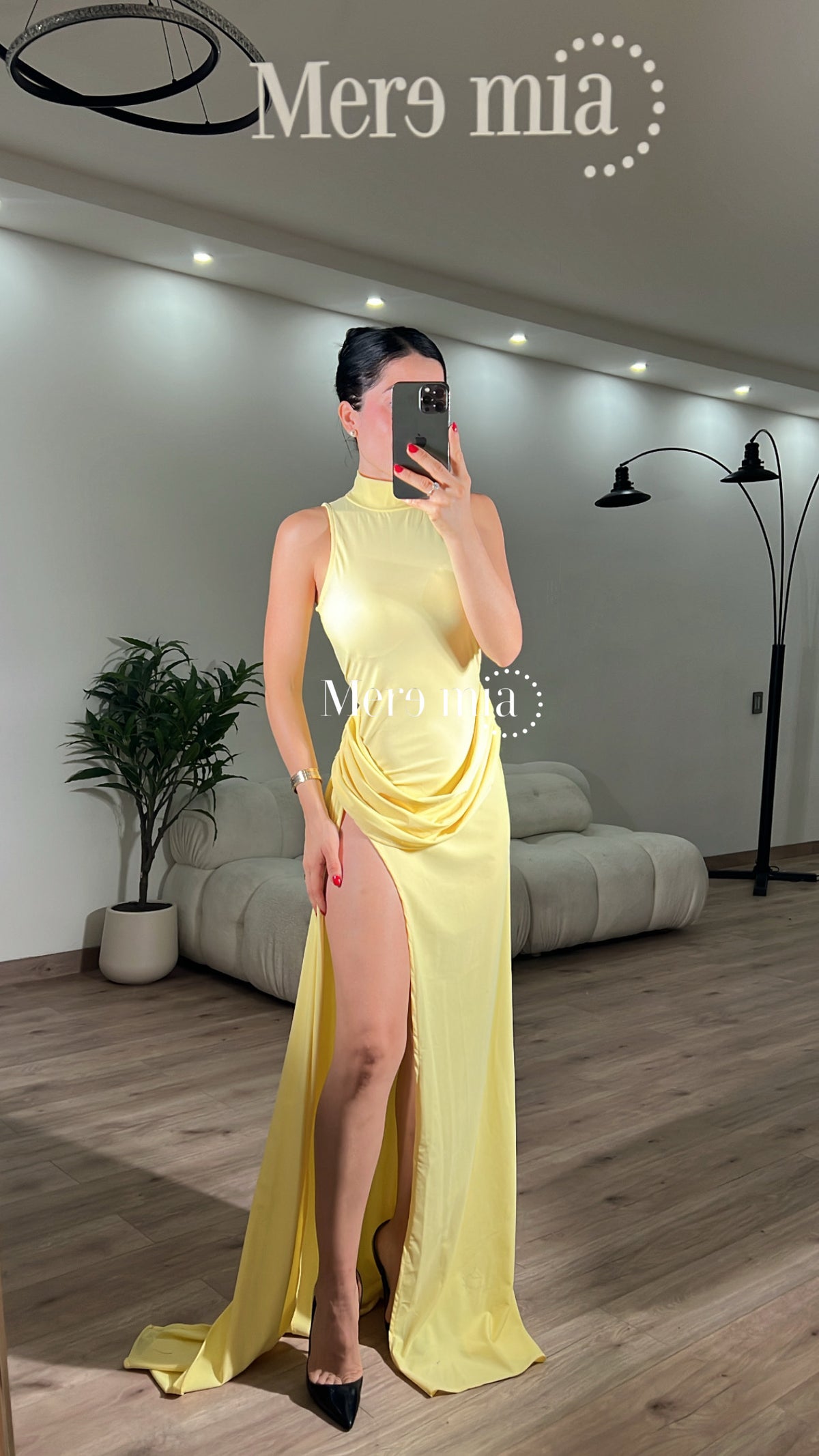 Vestido cuello drapp U