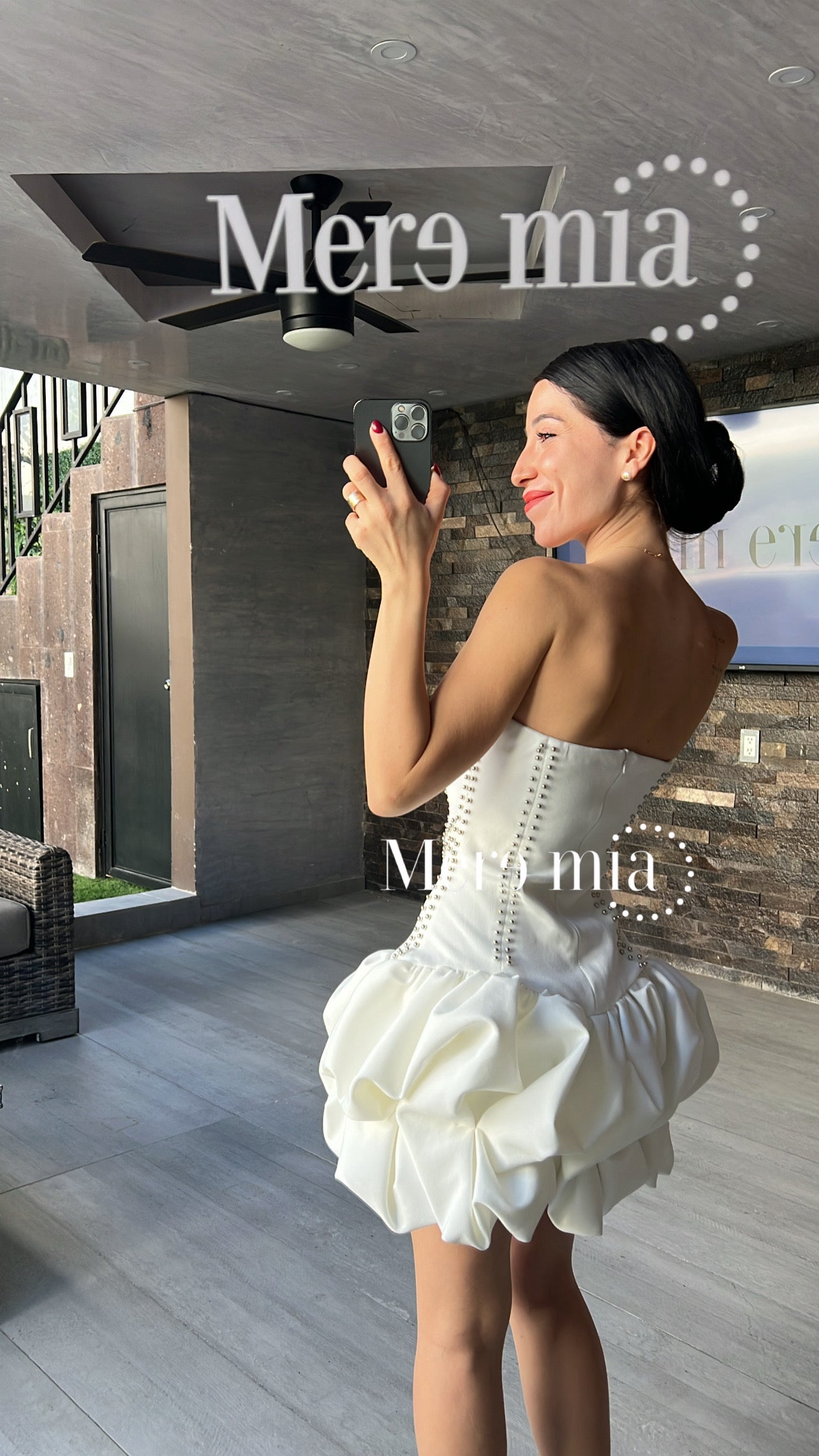 Vestido blanco estoperoles