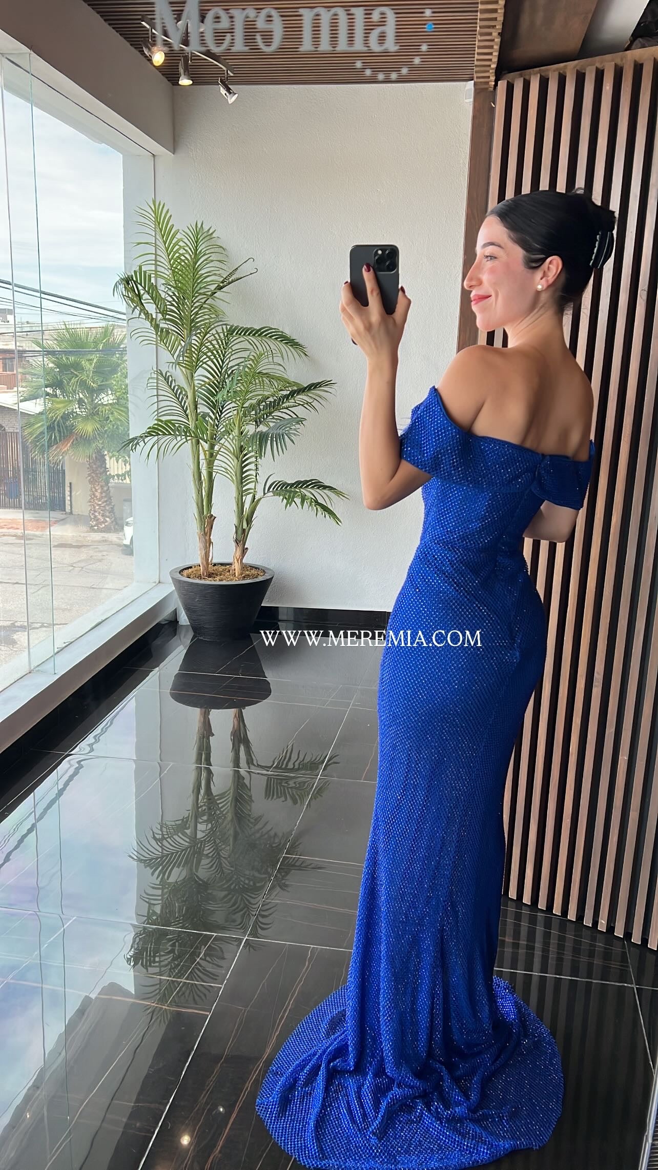 Vestido hombros apl plumas