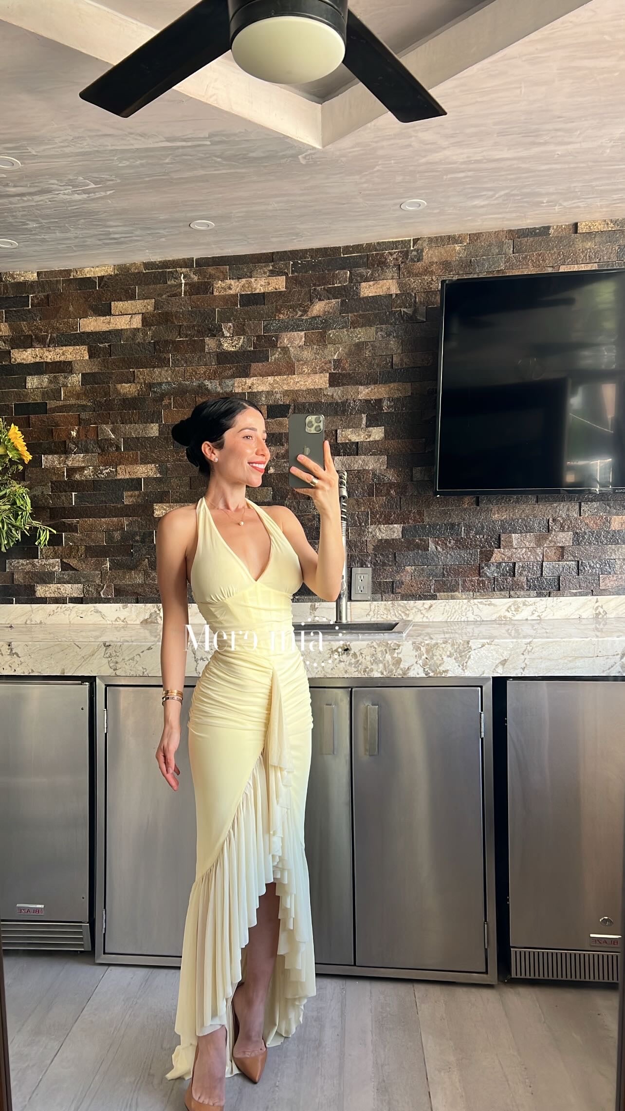 Vestido esc plisado midi