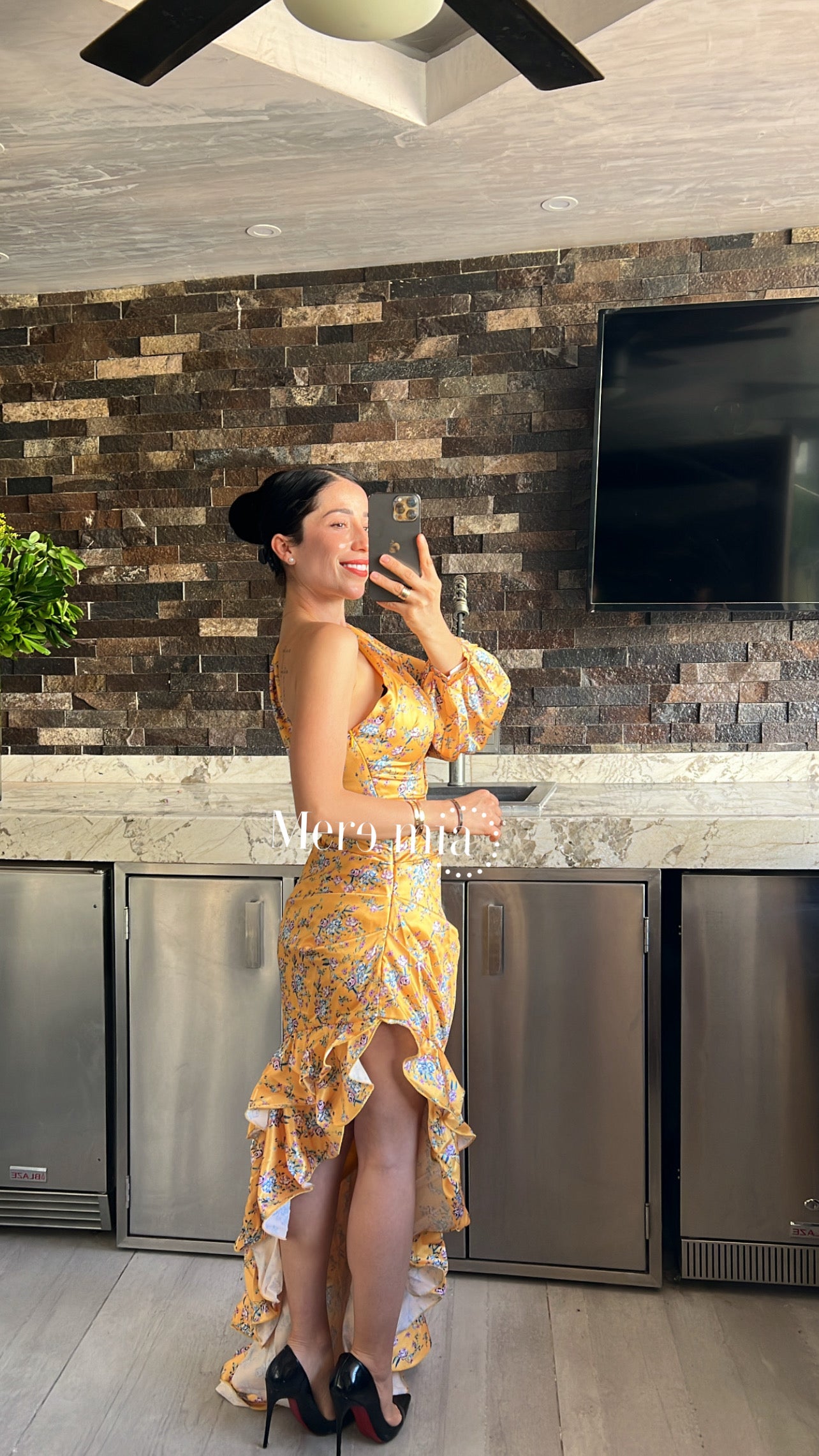 Vestido amarillo flores