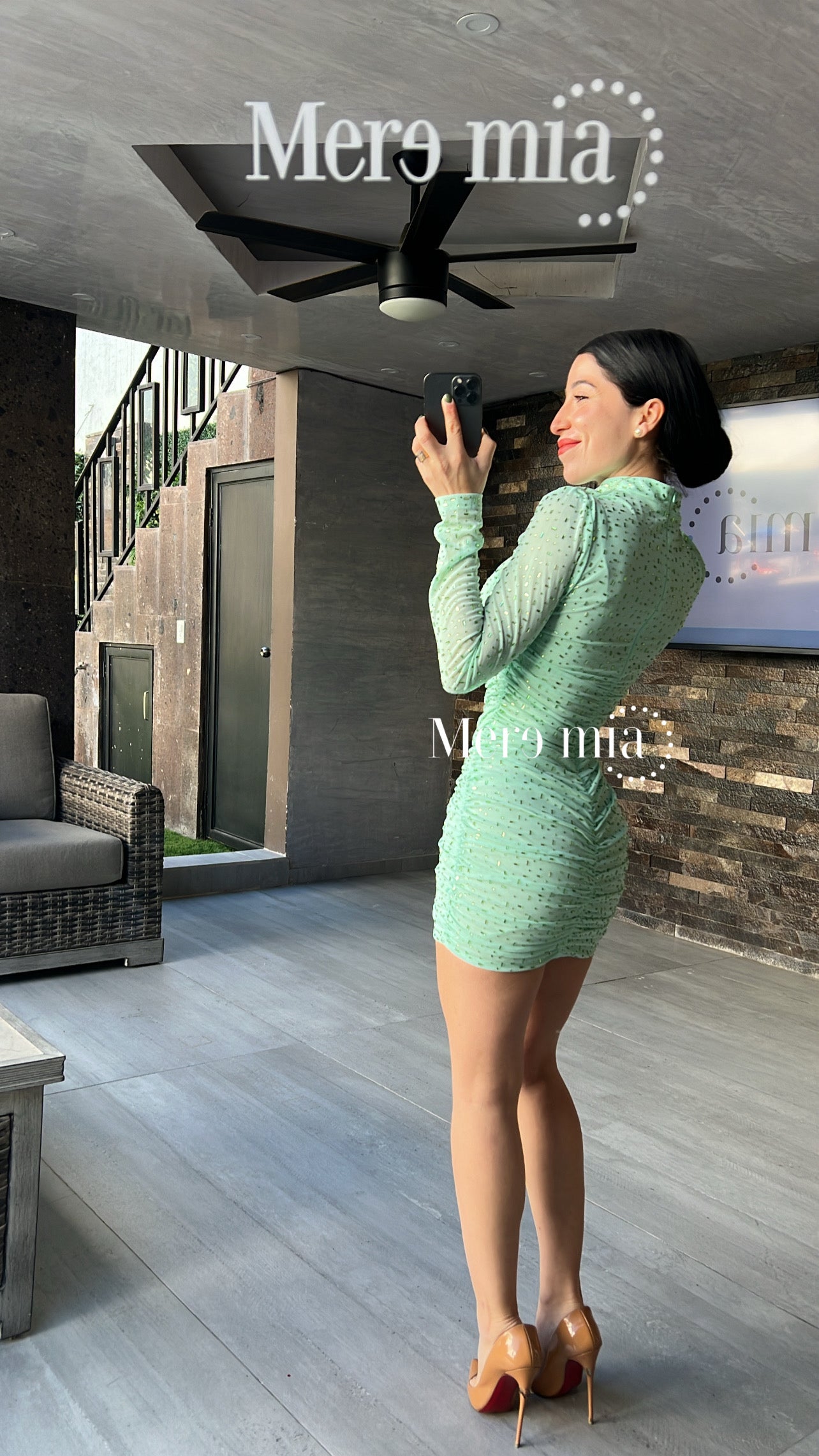 Vestido menta apl