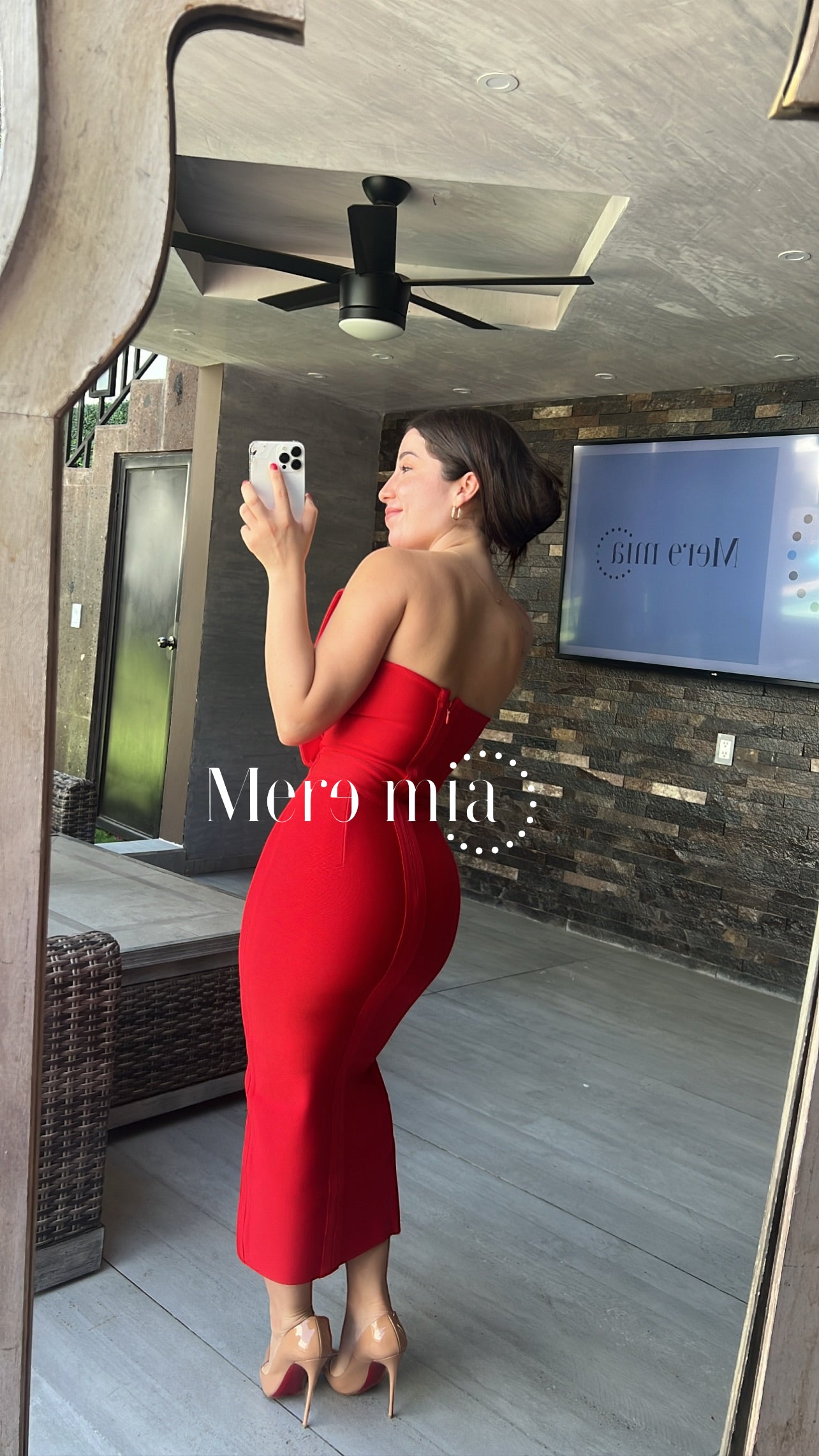 Vestido rojo cinto