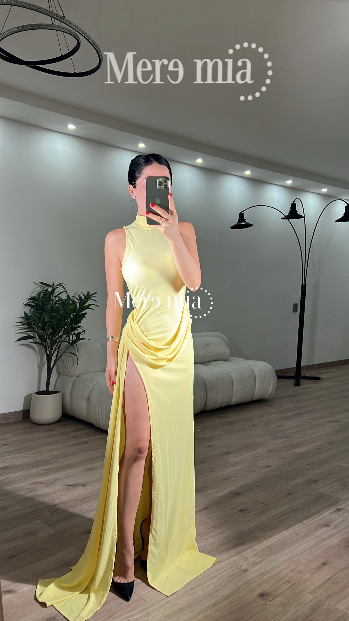 Vestido cuello drapp U