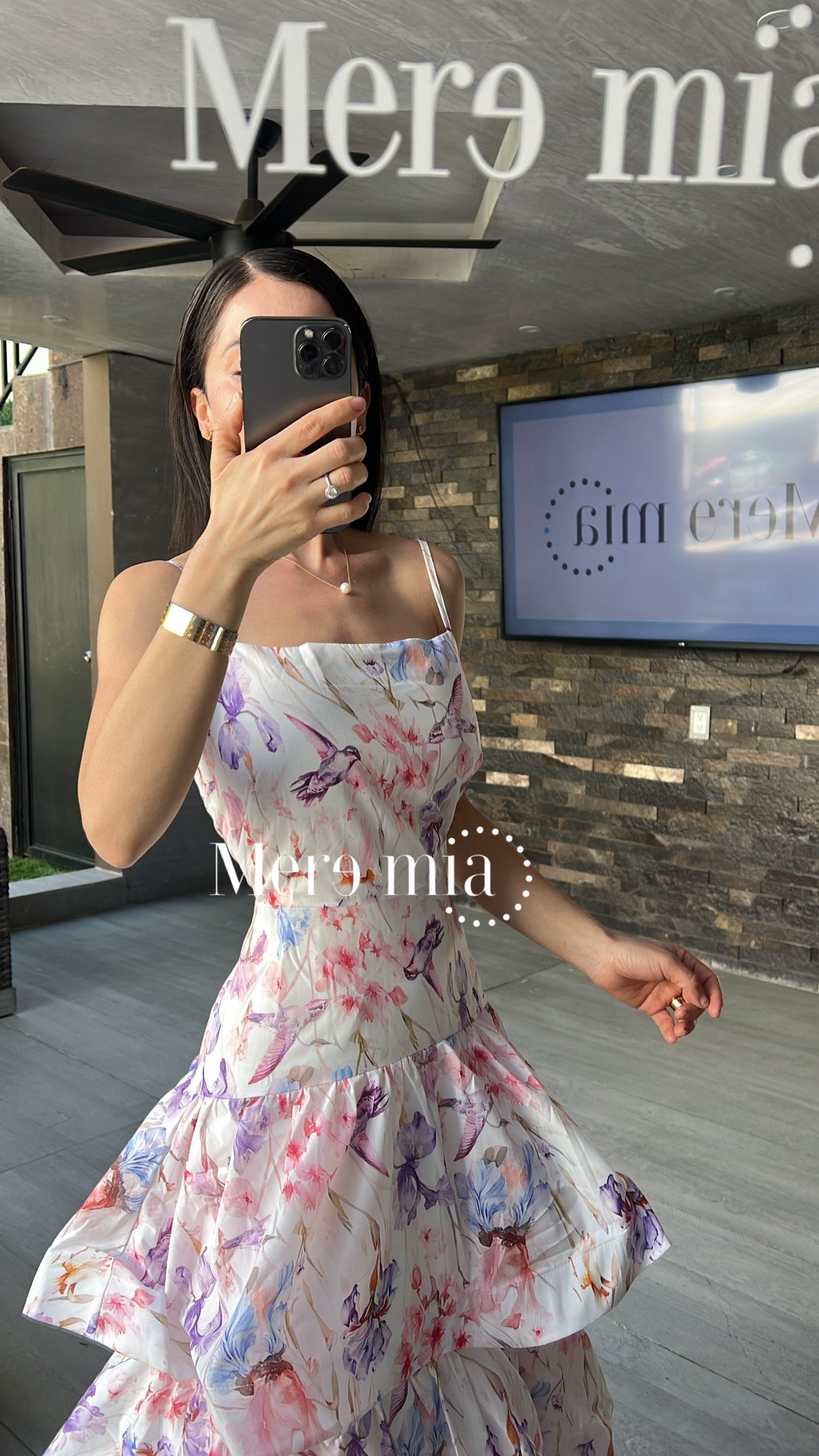 Vestido flores olanes