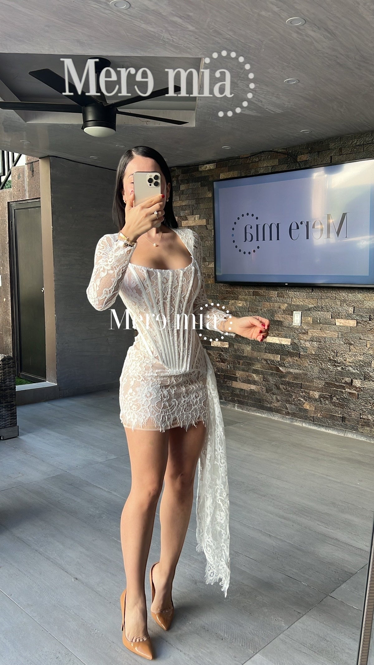 Vestido negro encaje ml