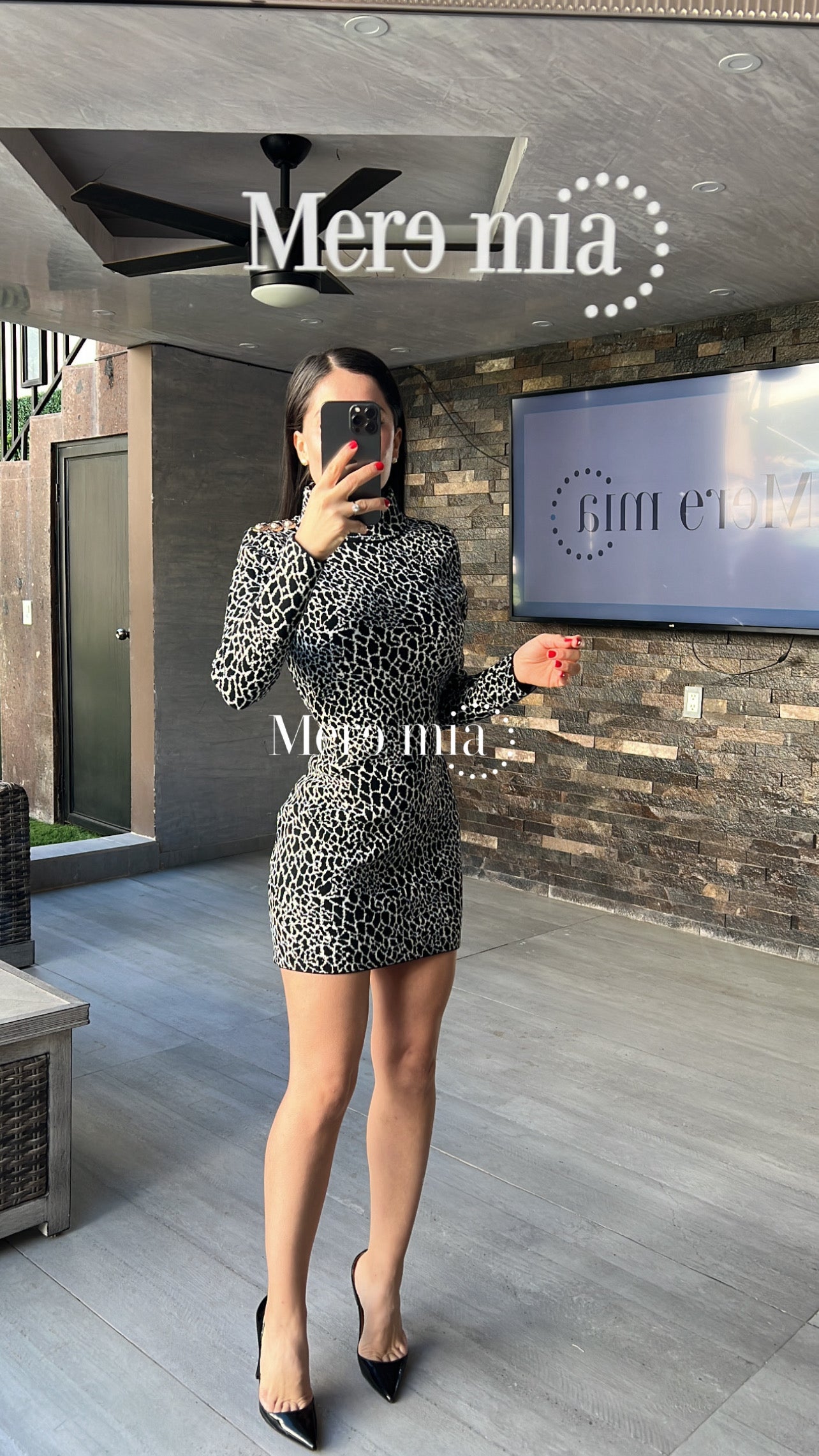 Vestido zebra print
