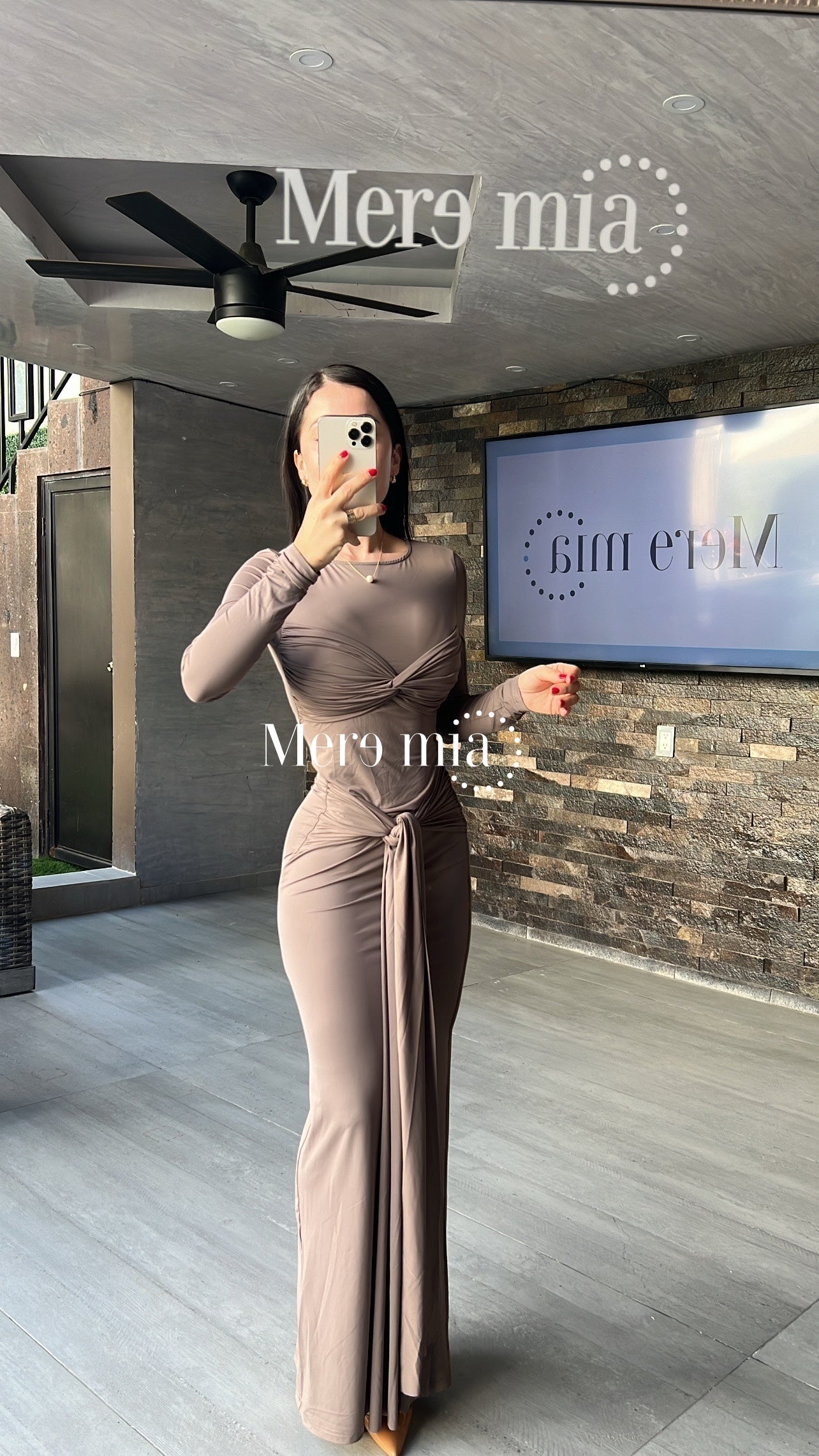 Vestido moka nudo