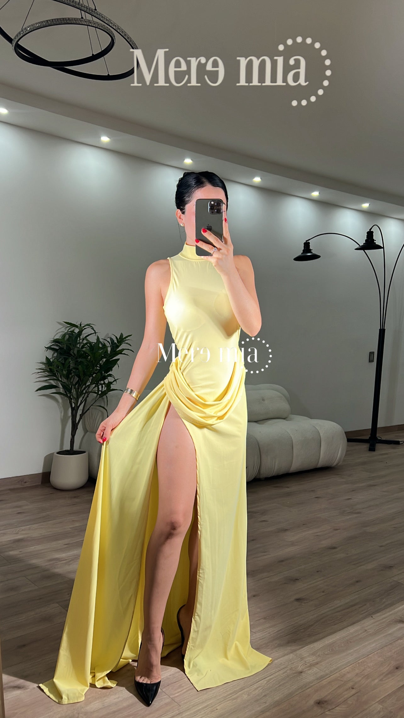 Vestido cuello drapp U