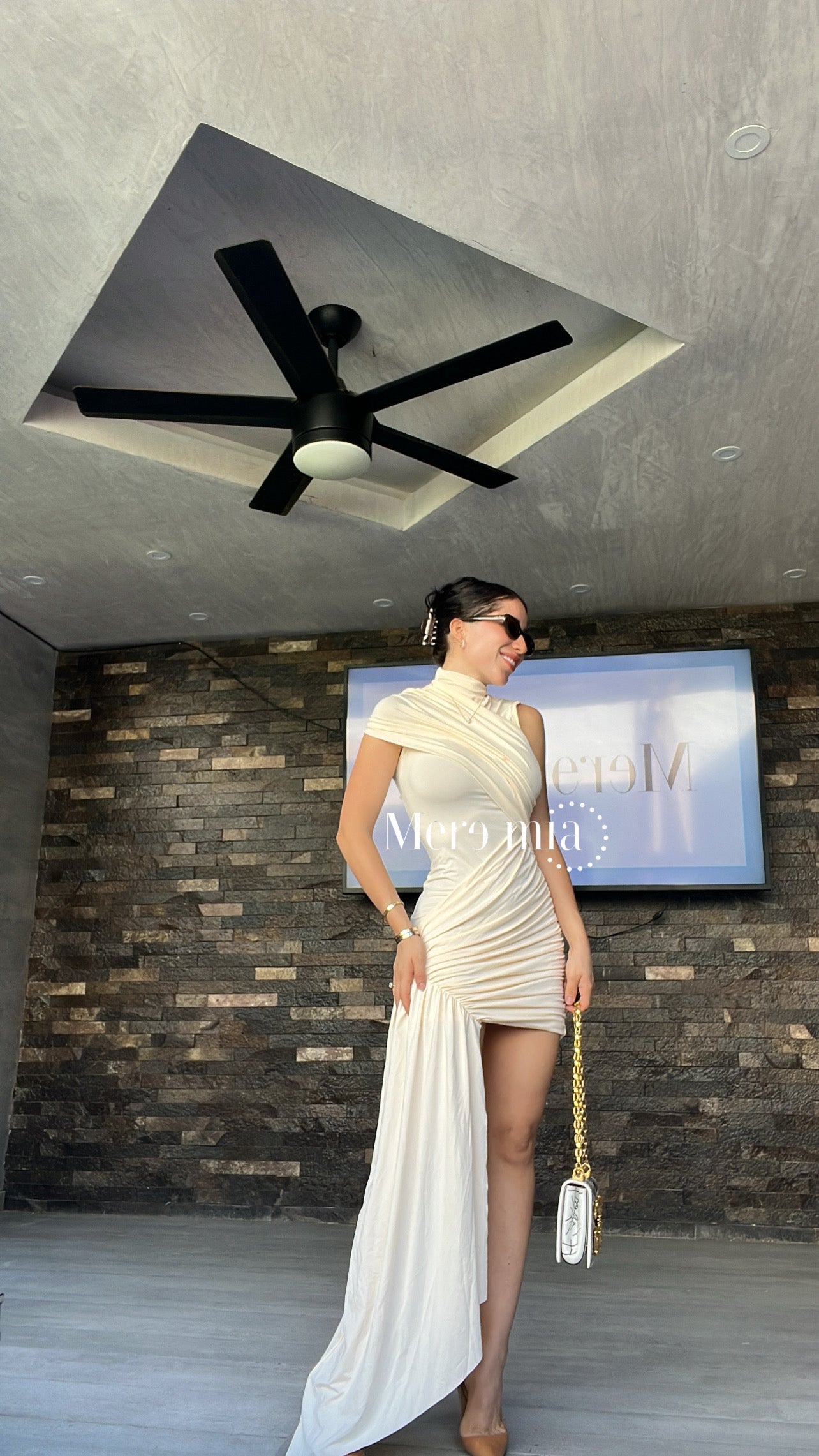 Vestido cruzado estola