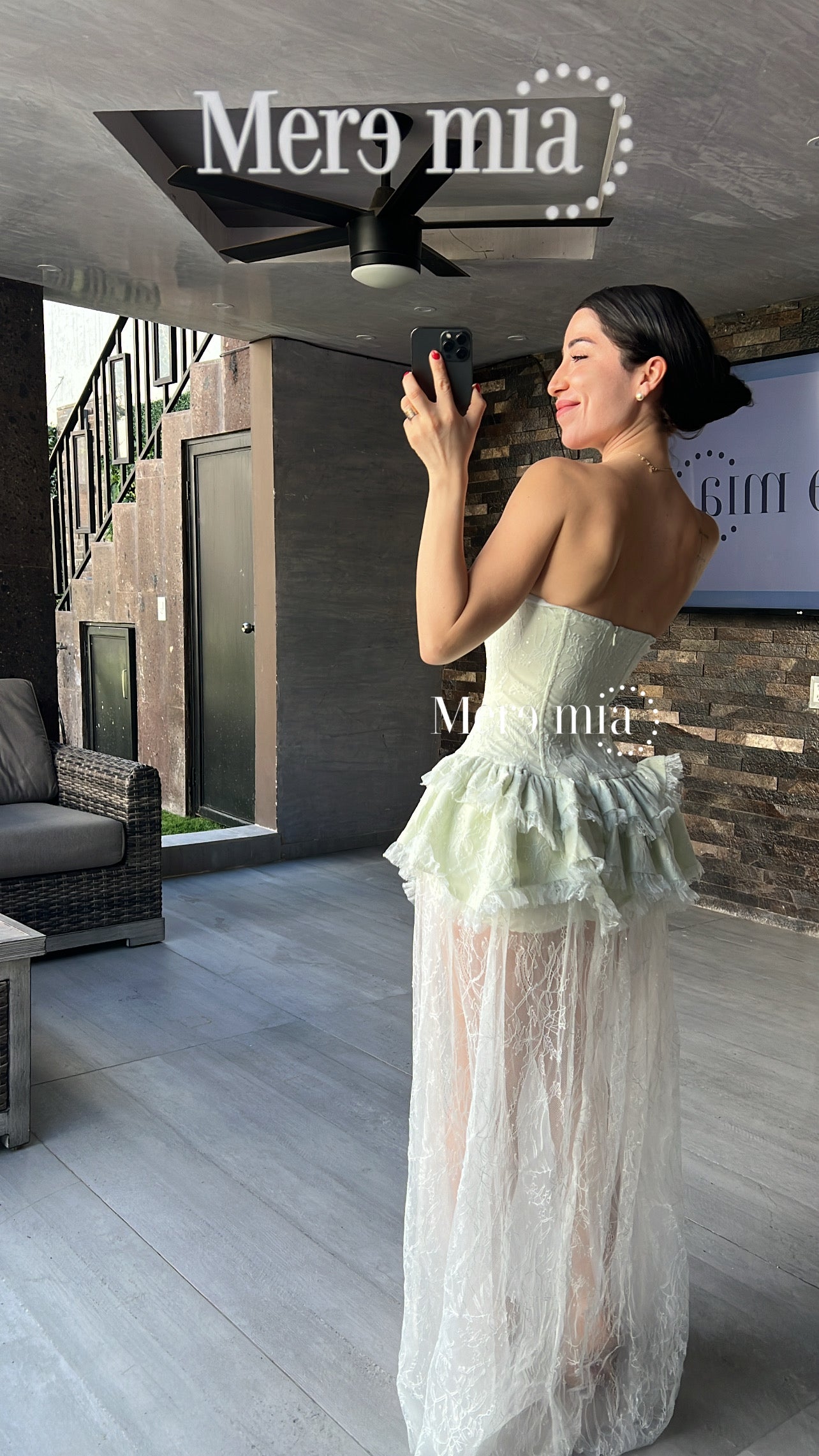 Vestido olan corr strapples