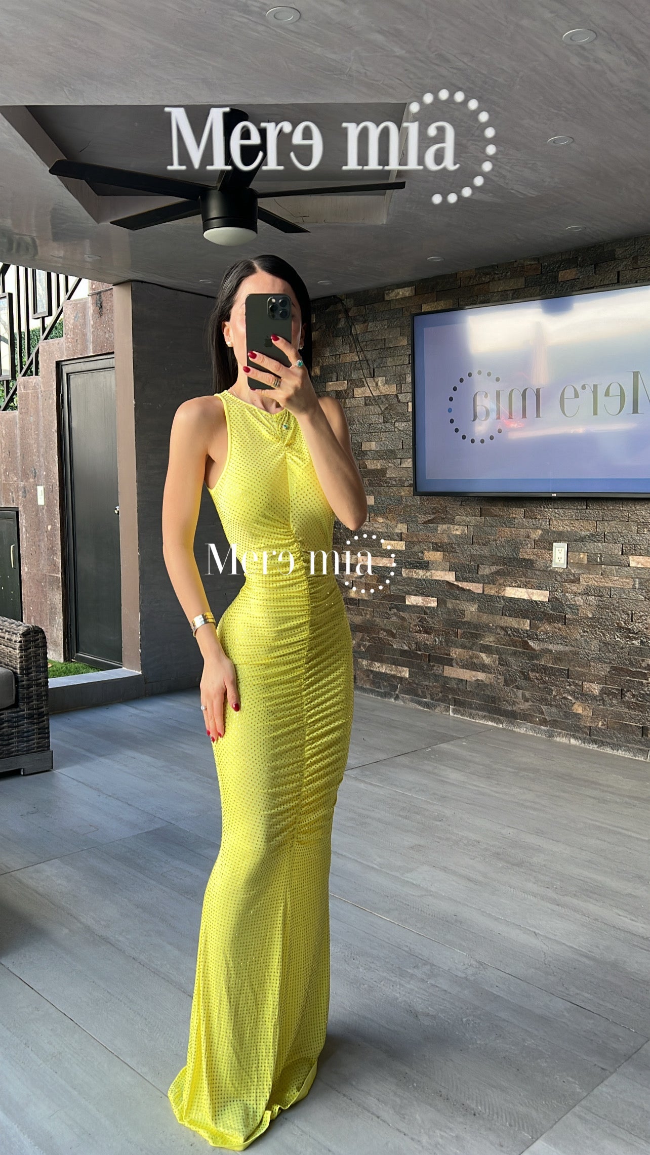 Vestido puntos plisado