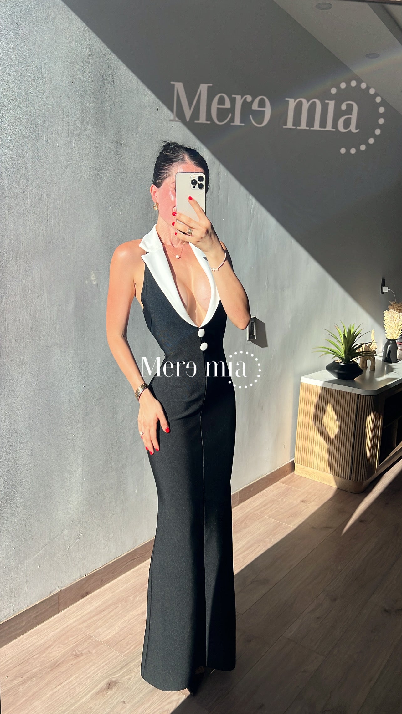 Vestido negro cuello bl