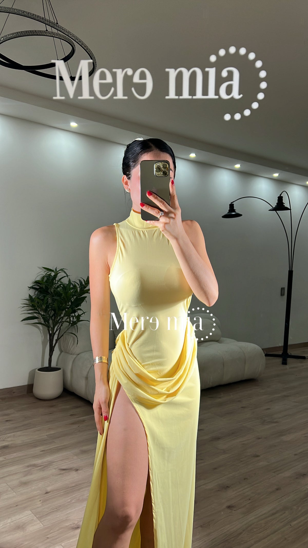 Vestido cuello drapp U