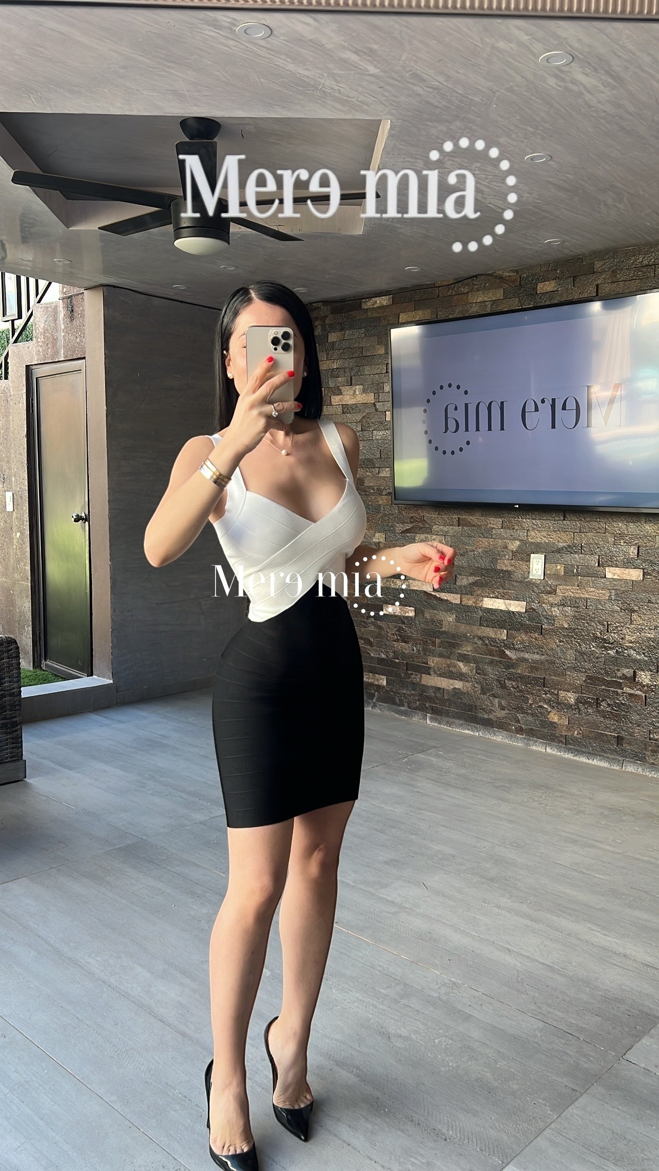 Vestido gris negro