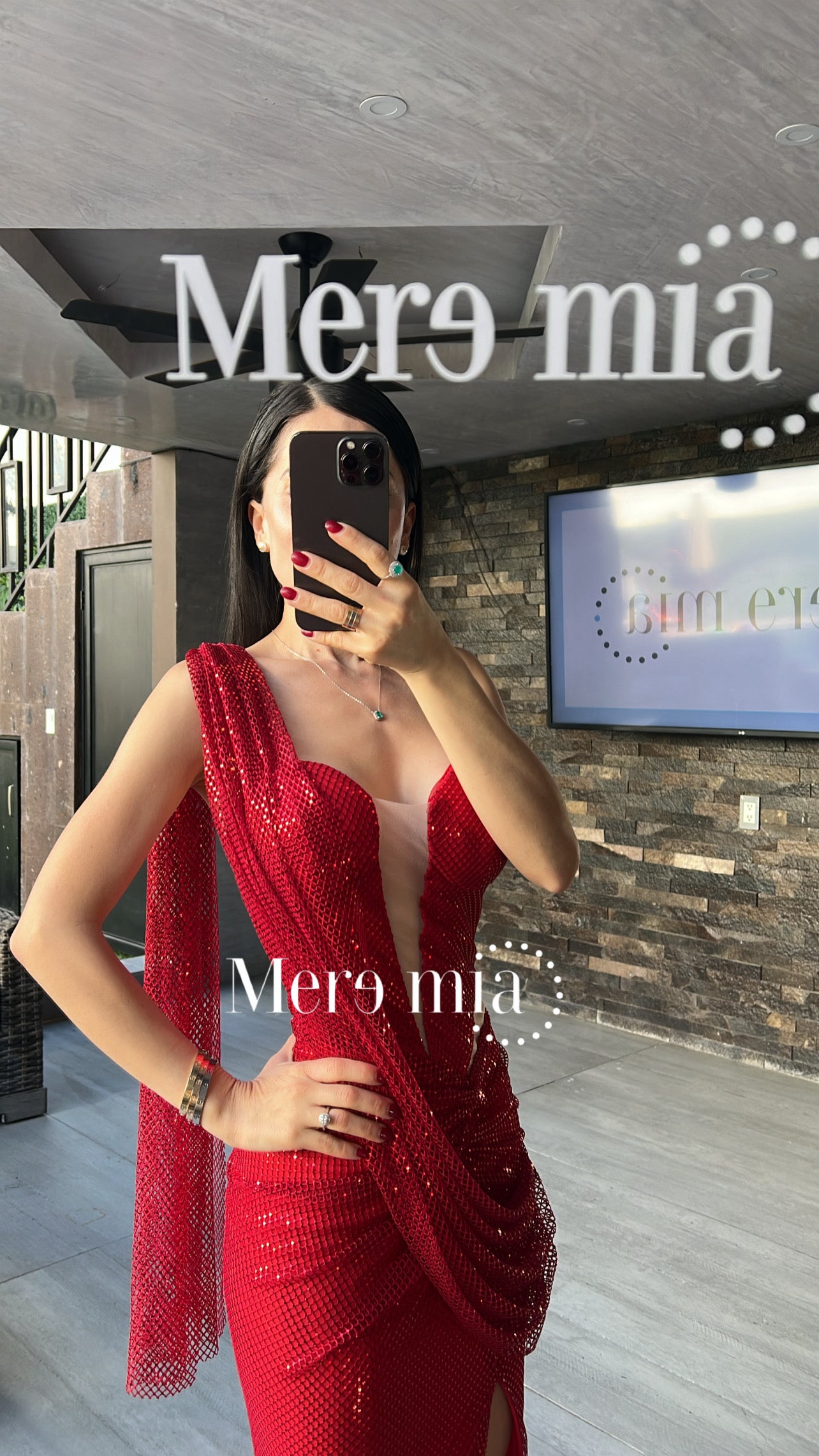 Vestido rojo hombro ml mall