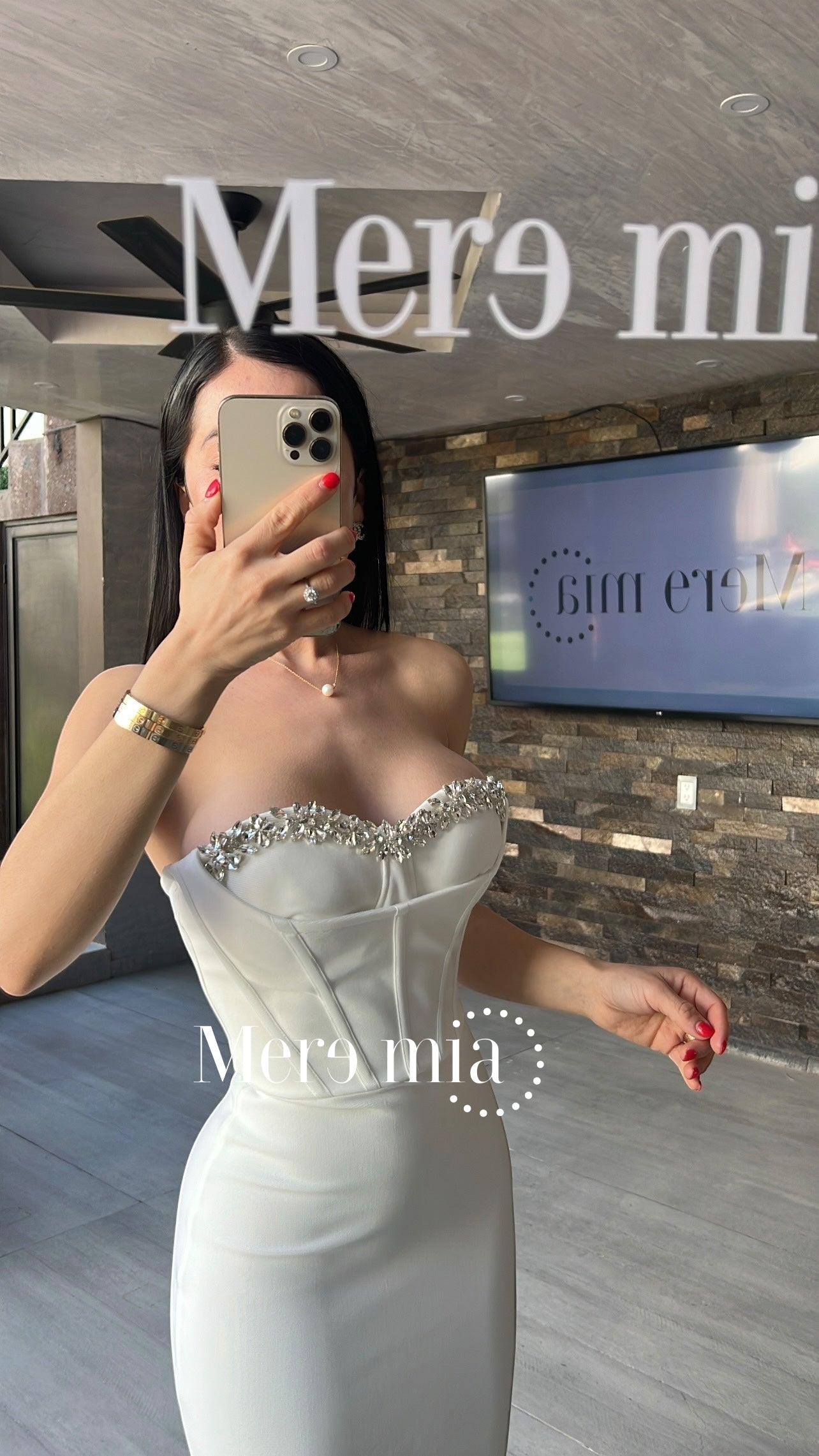 Vestido blanco copas apl