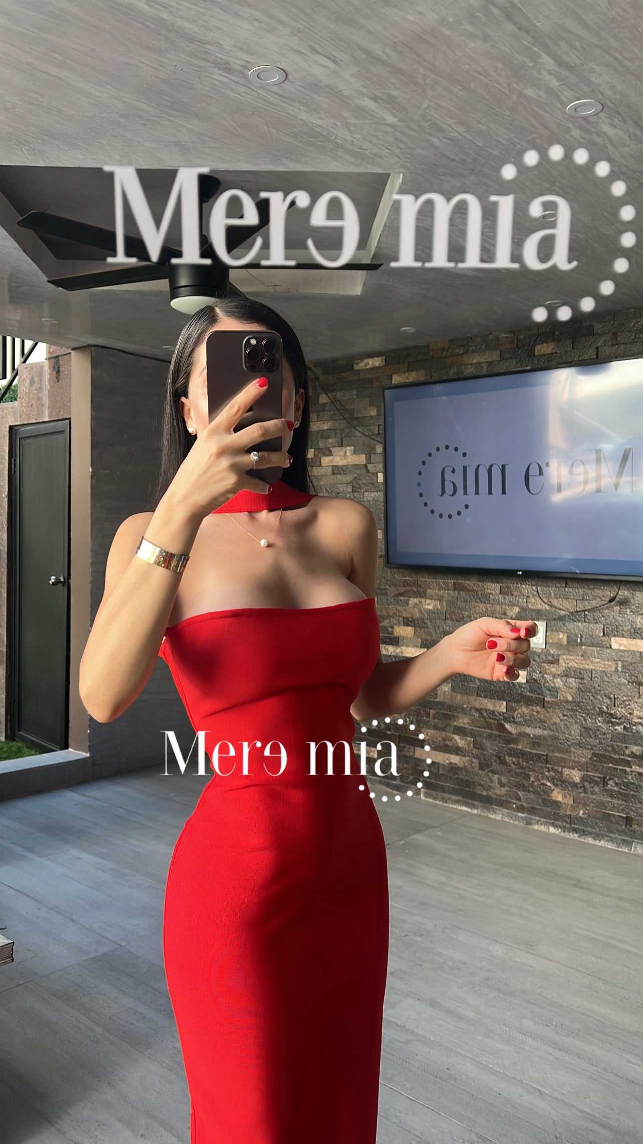 Vestido rojo halter