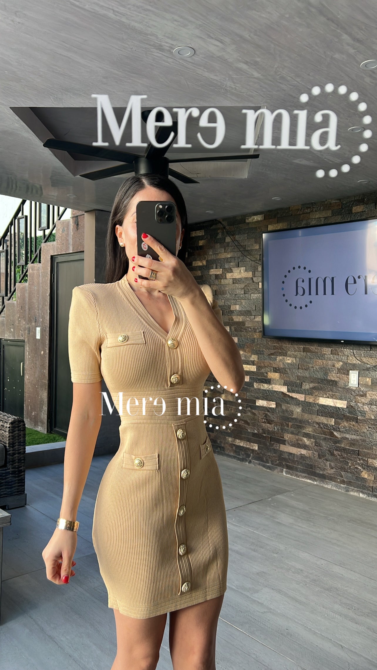 Vestido coff botones V