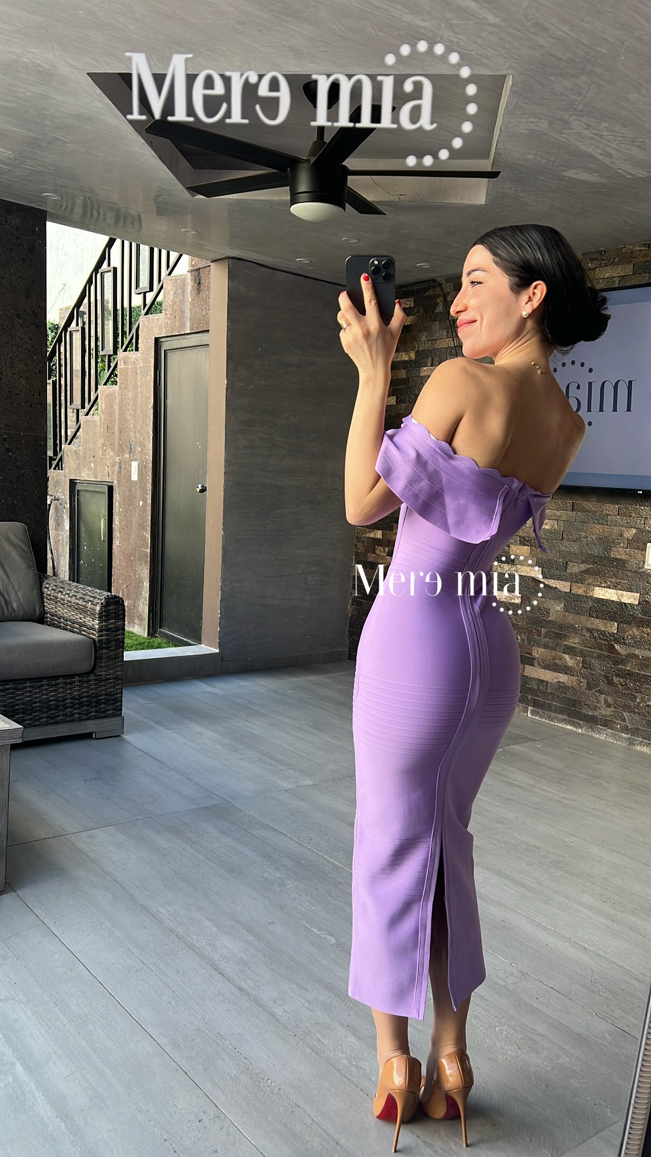 Vestido olan Ruff hombros