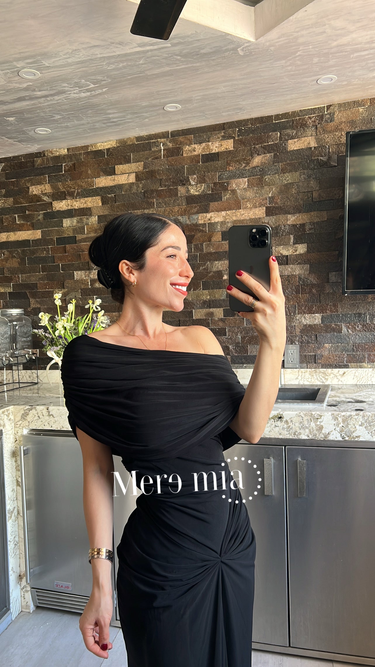 Vestido plisado nudo