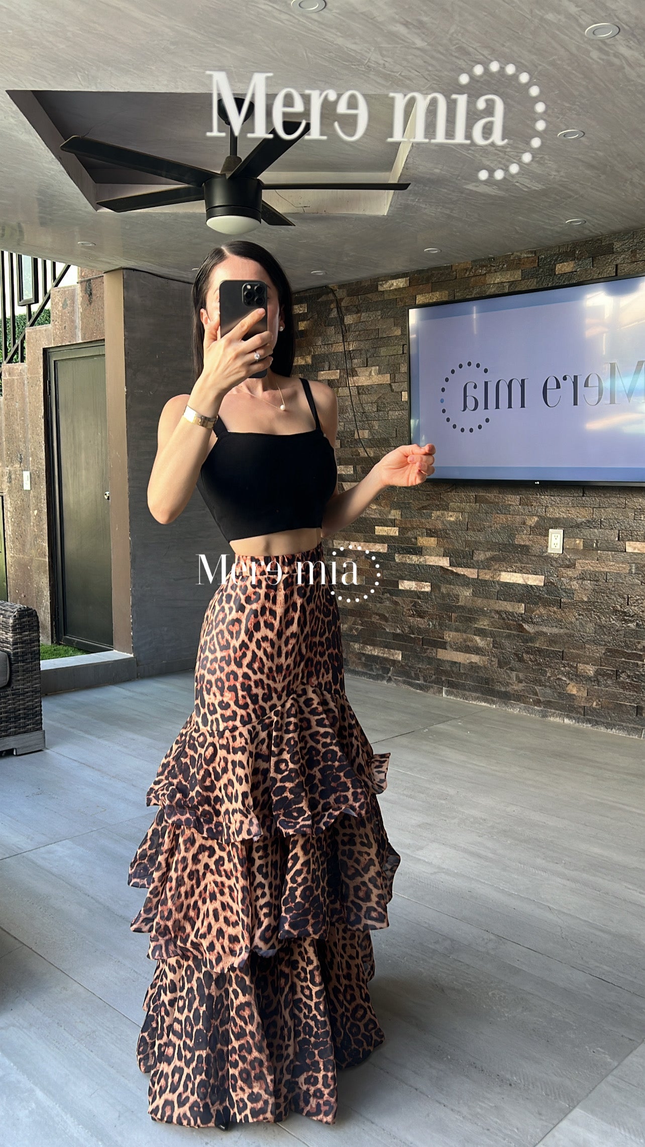 Falda animal print olanes