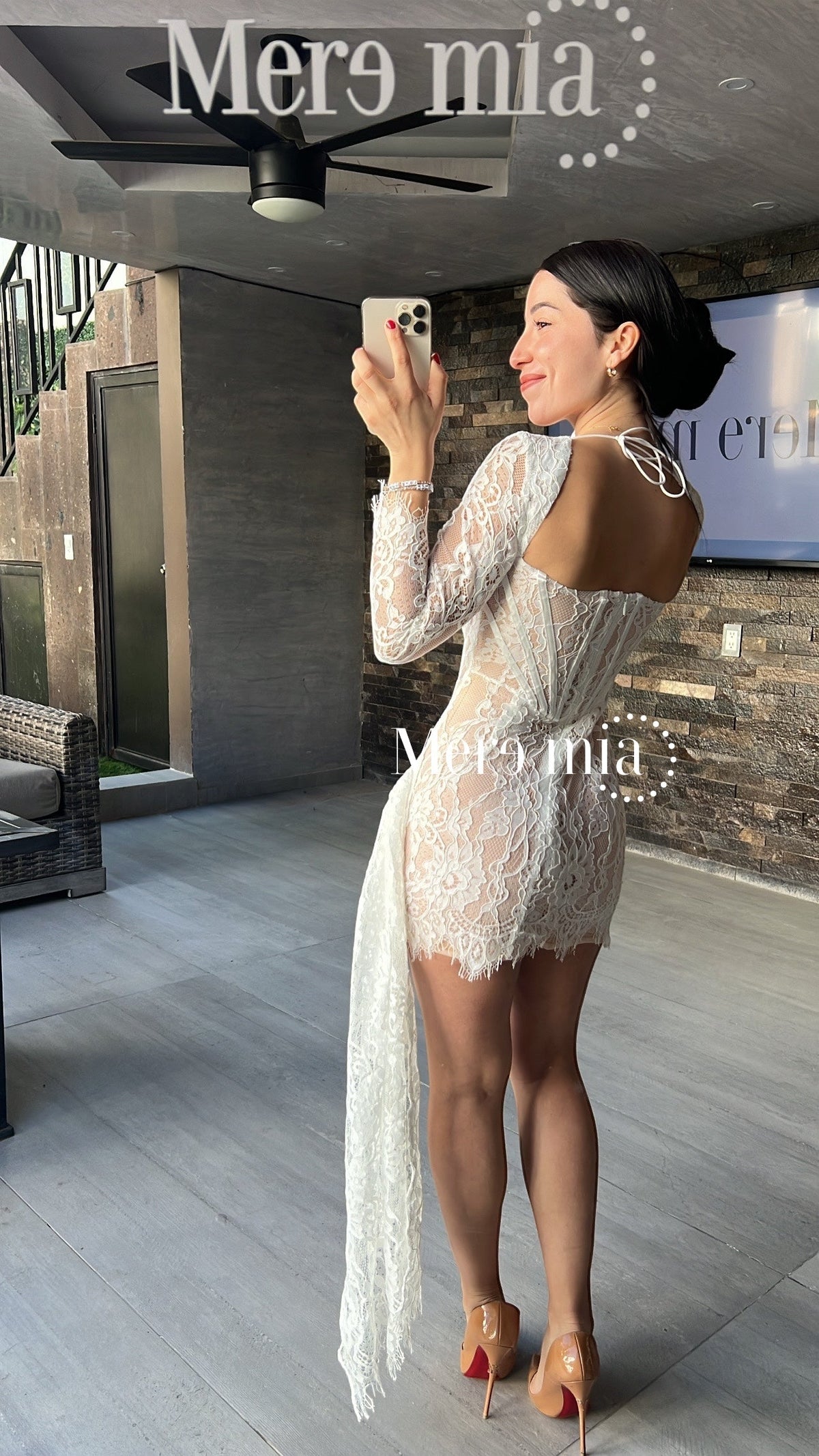Vestido negro encaje ml