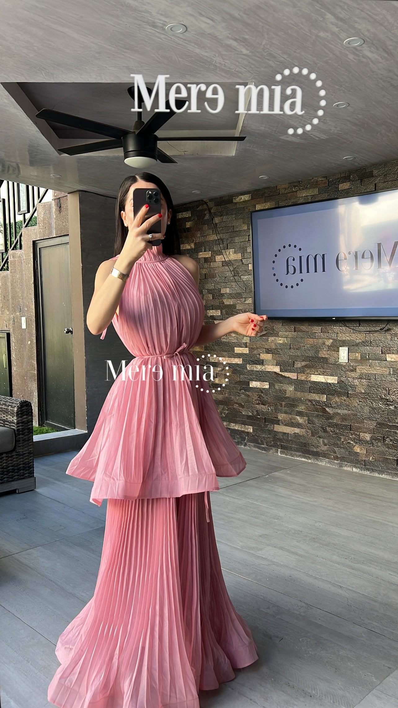 Vestido olanes ampón