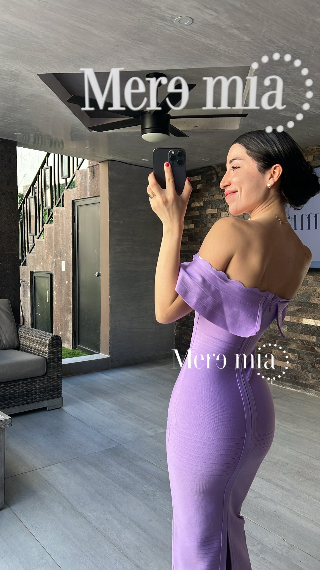 Vestido olan Ruff hombros