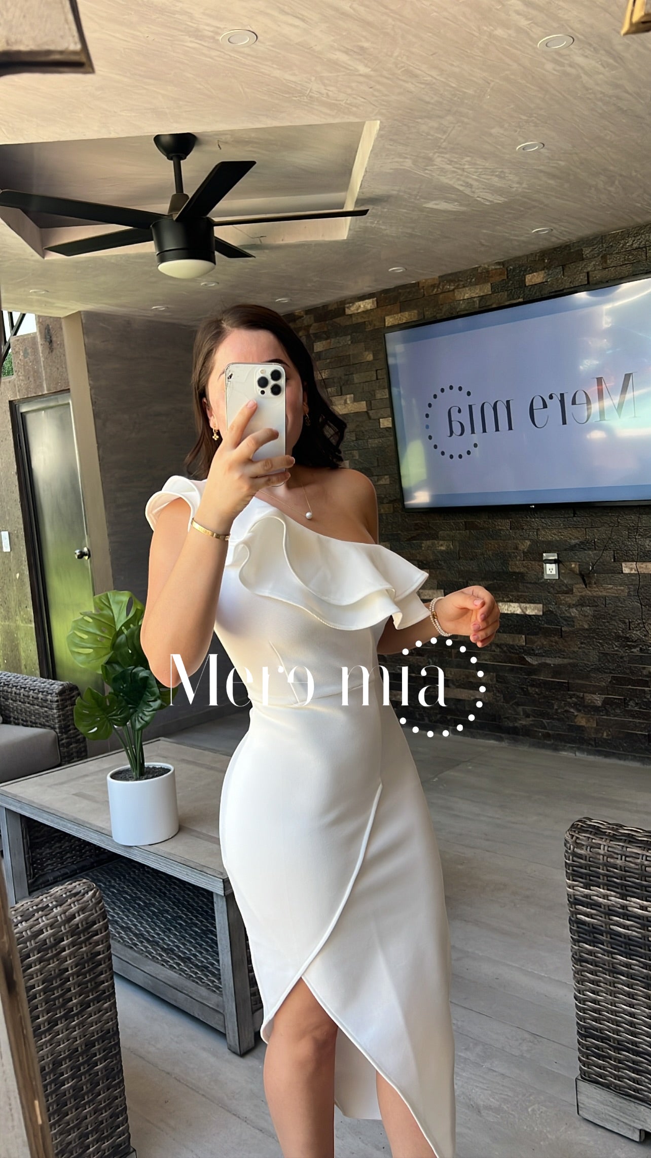 Vestido blanco hombro