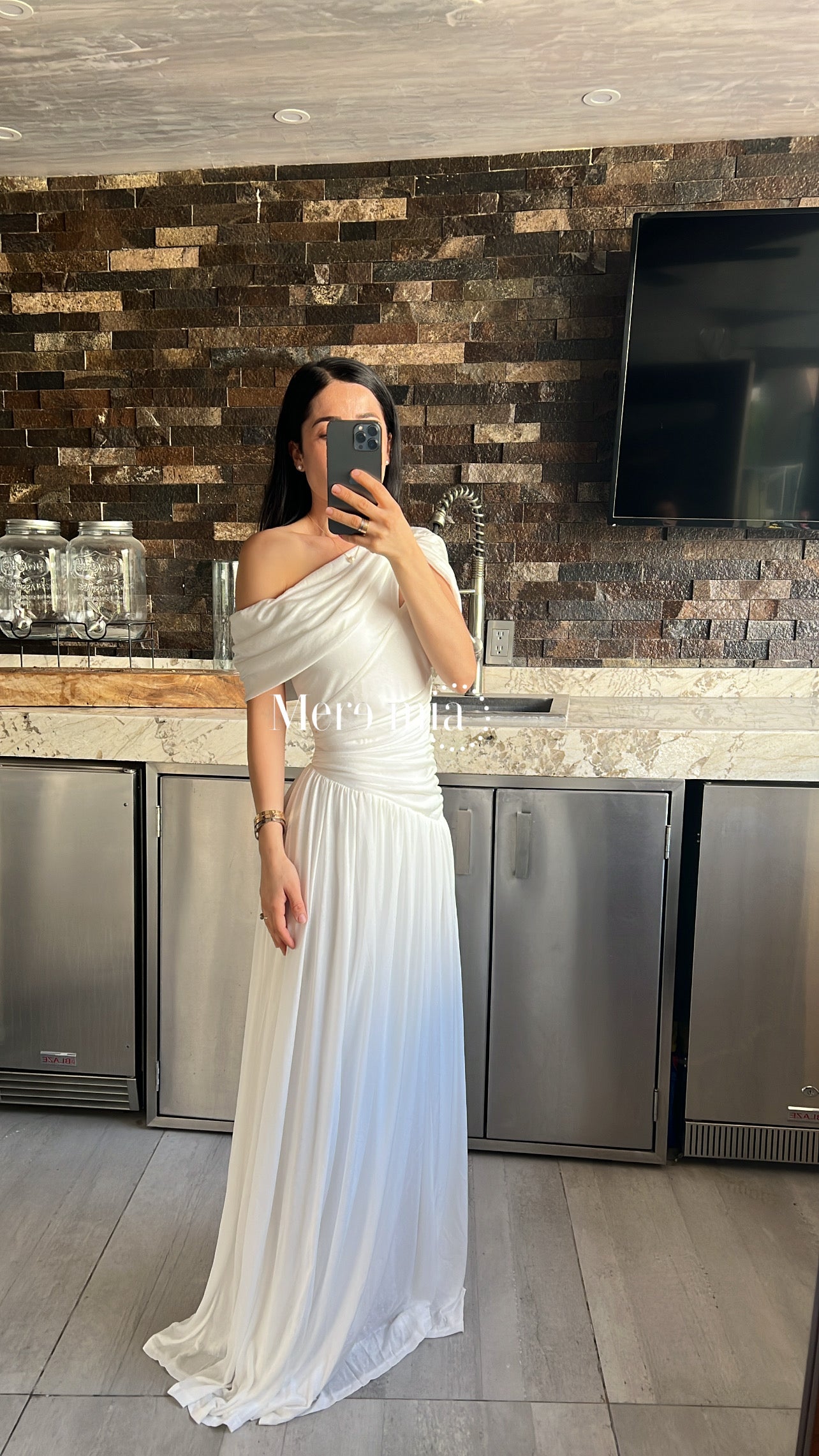 Vestido olan plisado str