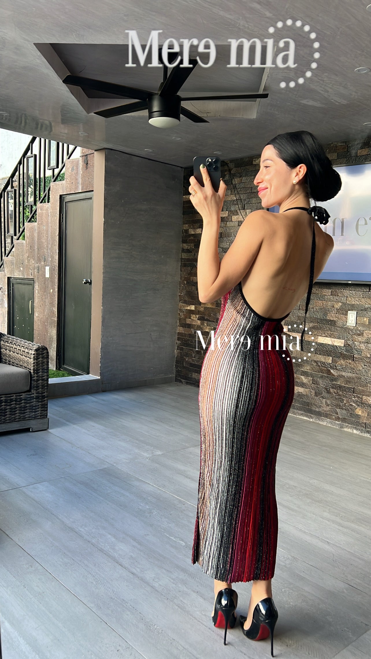 Vestido colores rojo rayas V