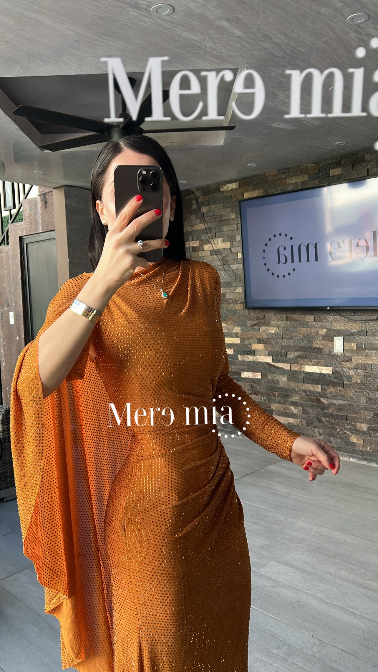 Vestido capa bronce ml