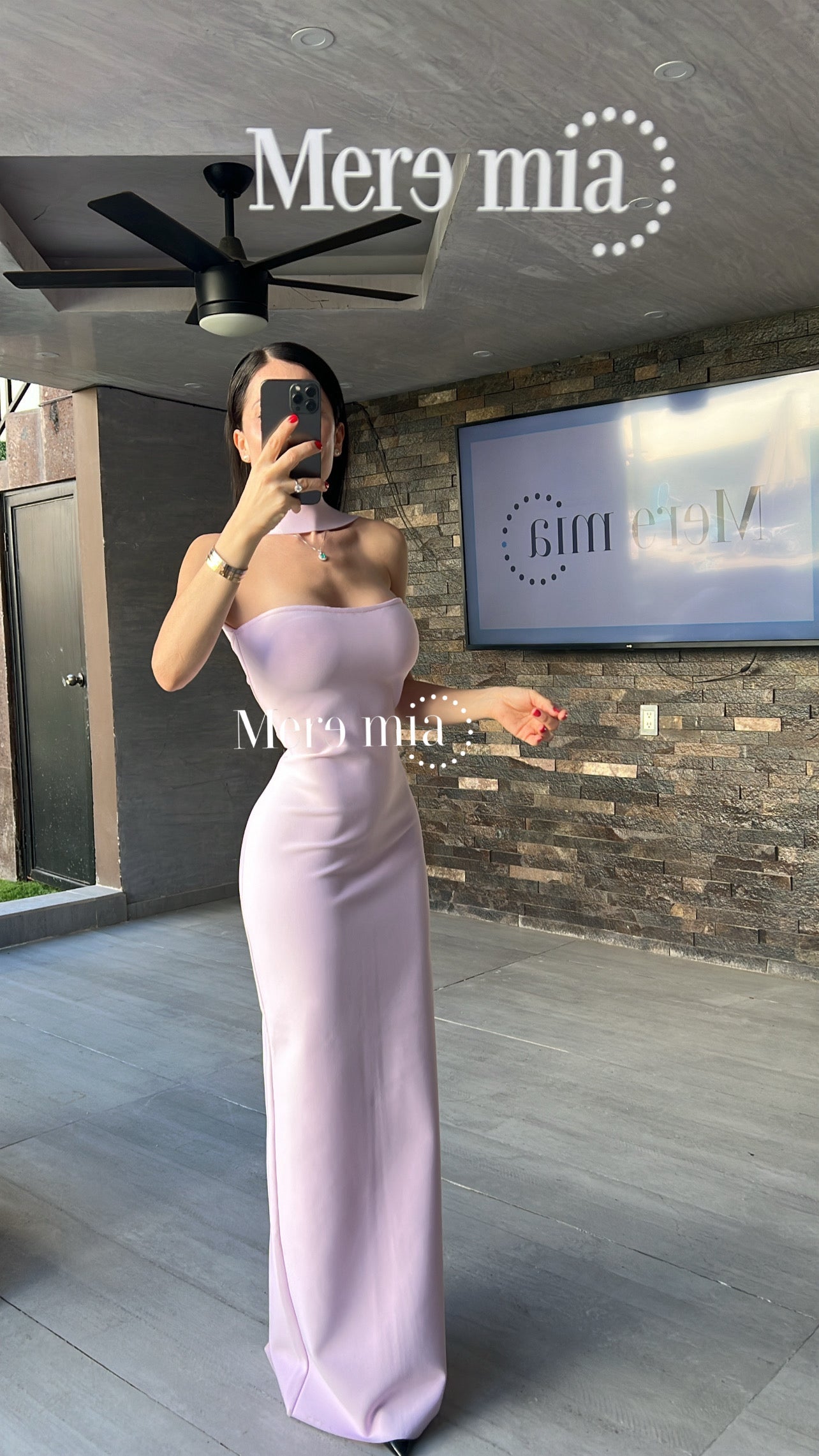 Vestido rosa halter