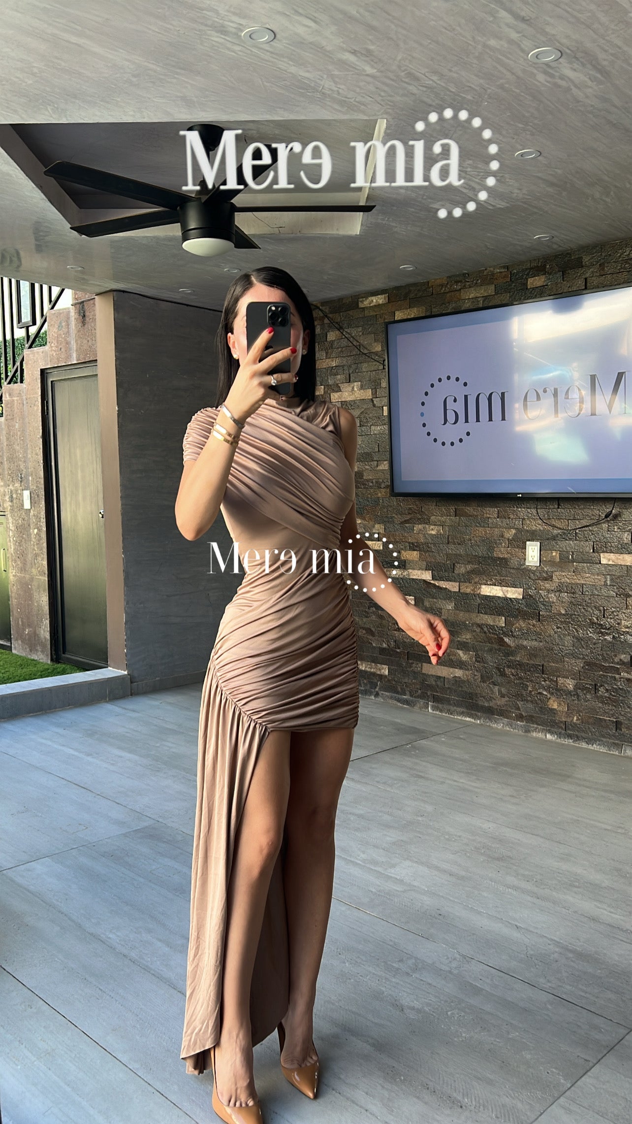 Vestido cruzado estola