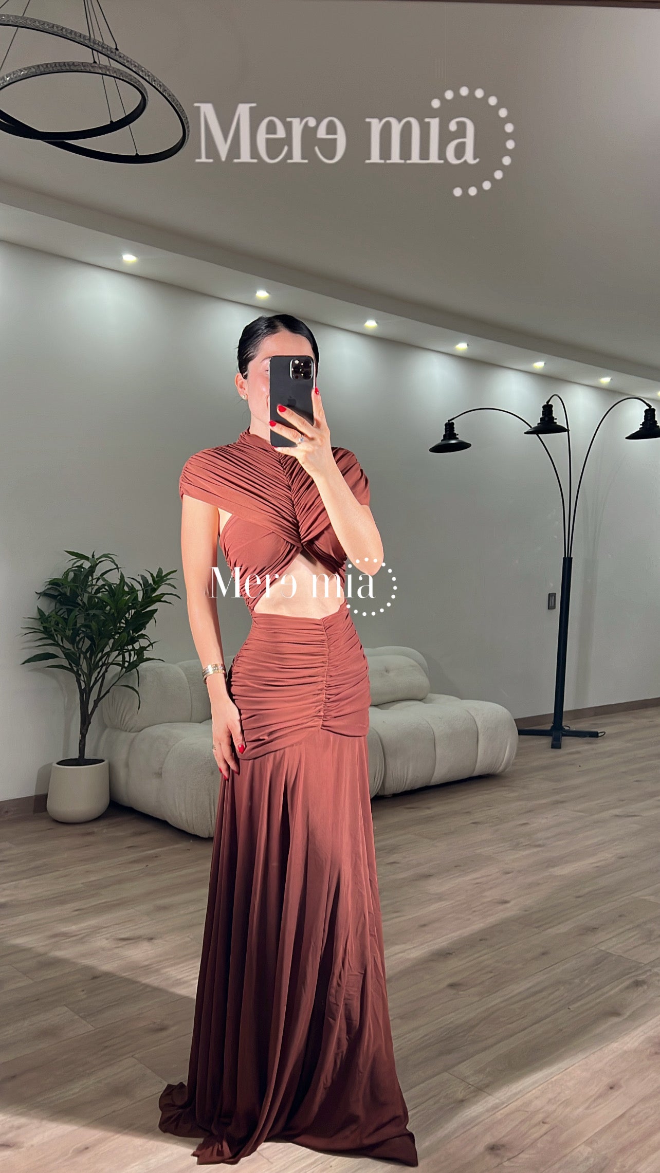 Vestido chal plisado abd