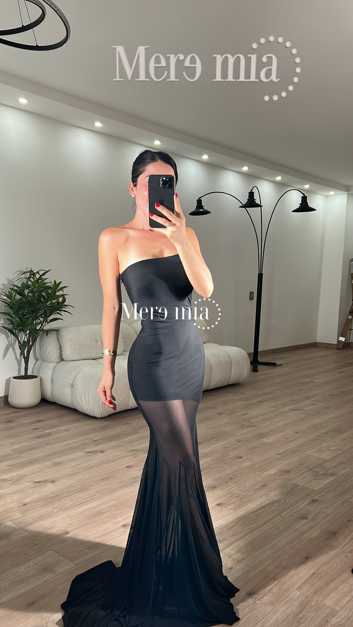 Vestido malla abajo