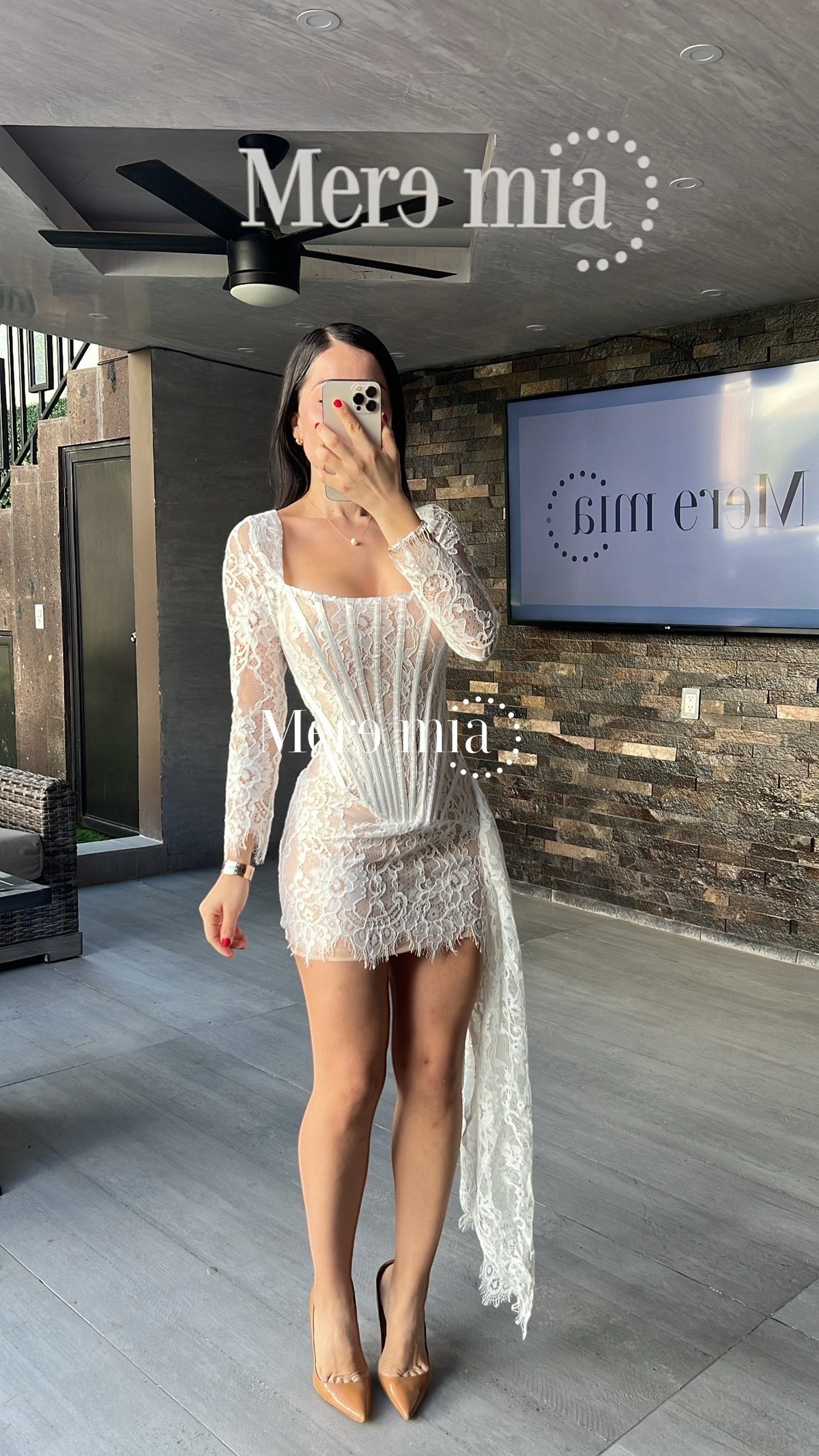 Vestido negro encaje ml
