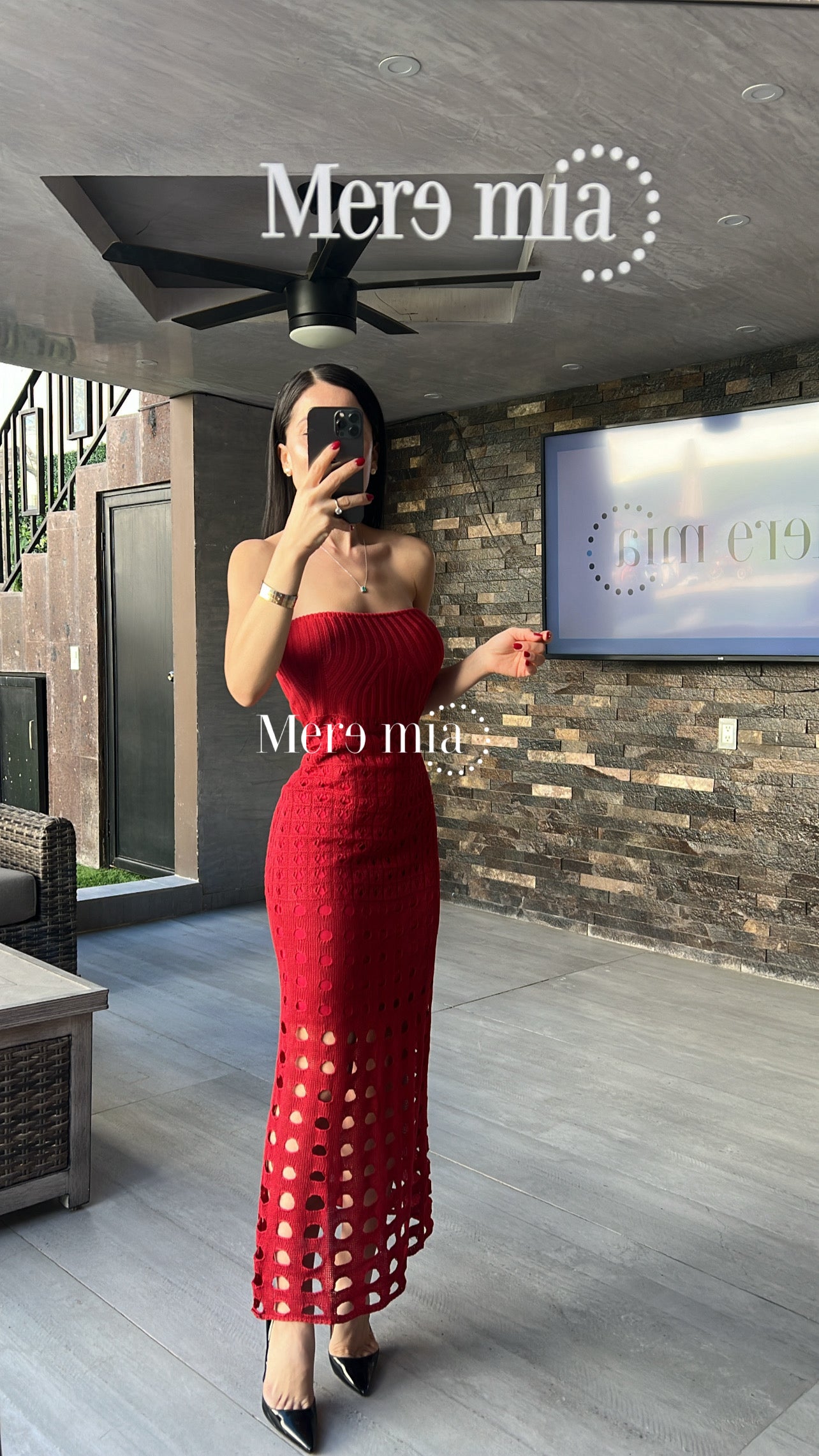 Vestido rojo playero