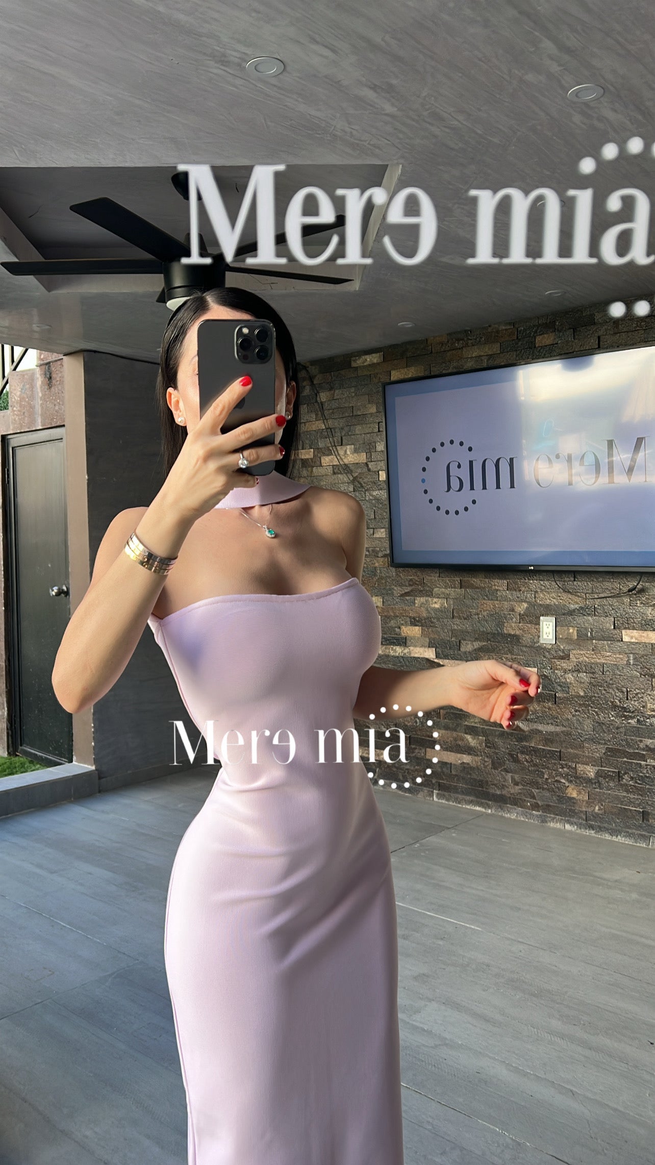 Vestido rosa halter