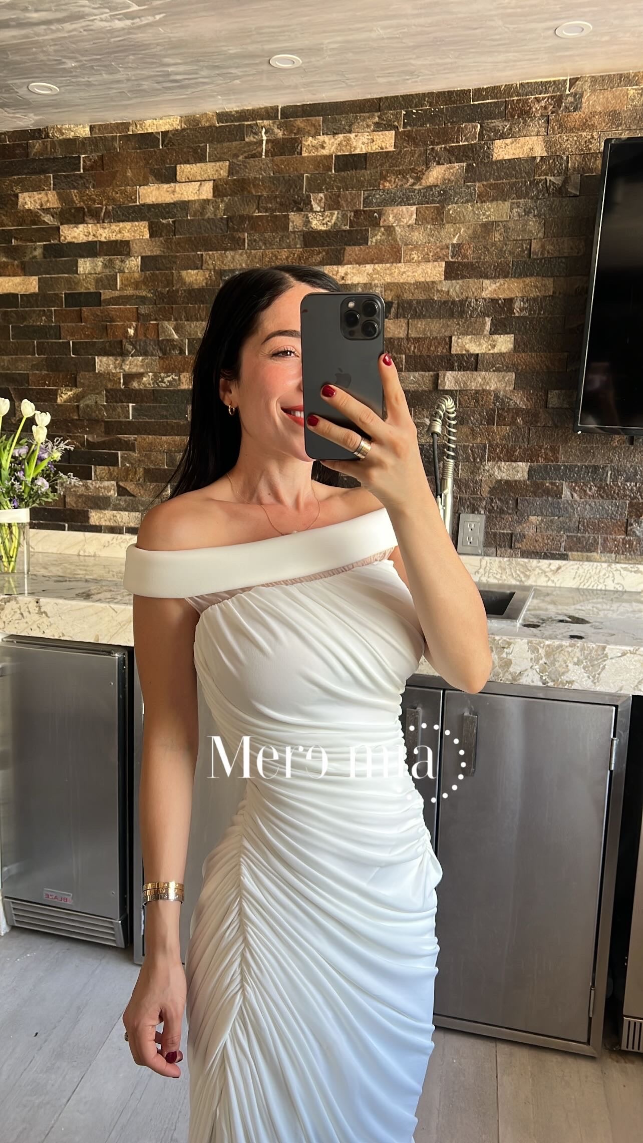 Vestido plisado malla tira
