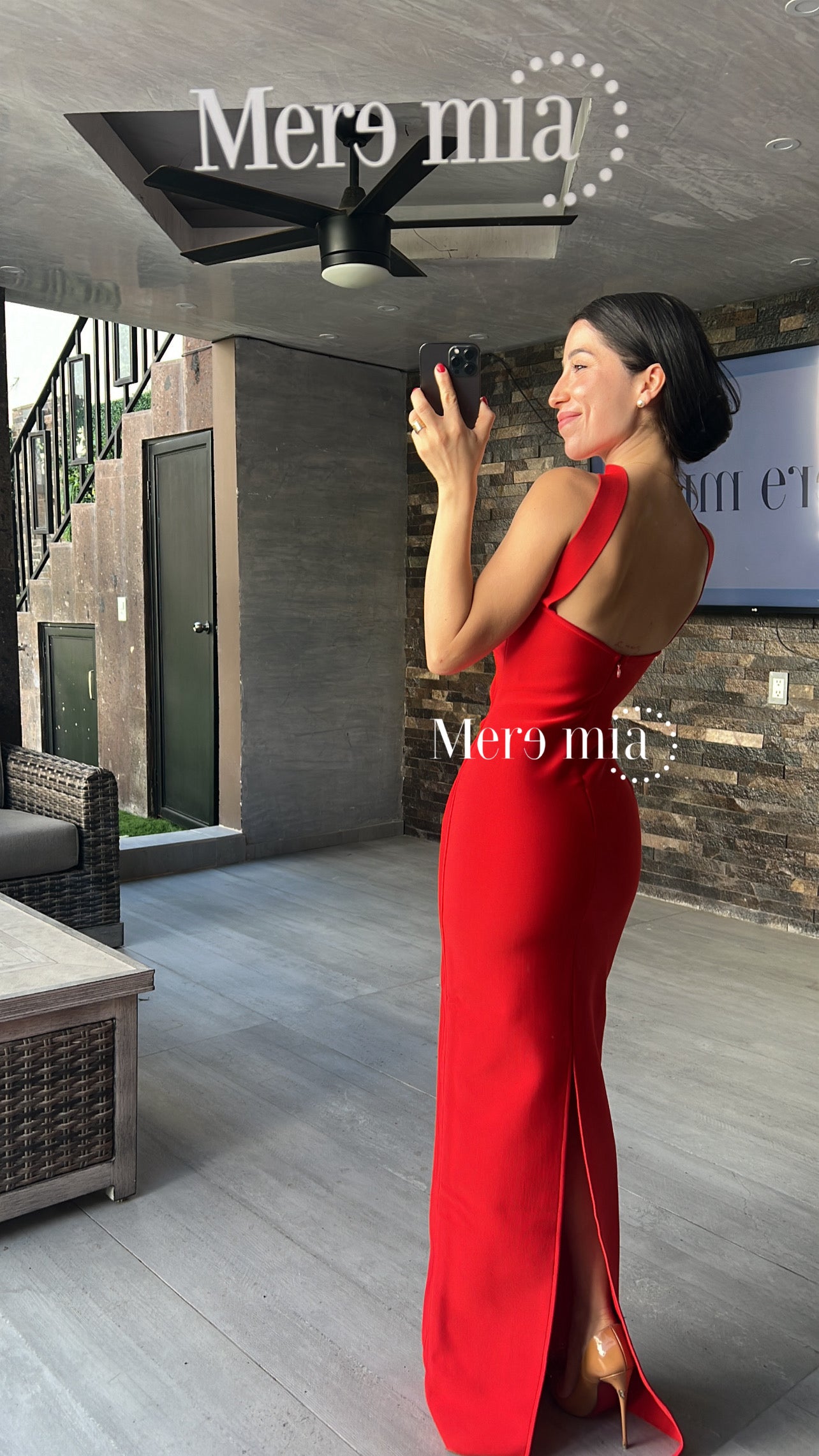Vestido rojo halter